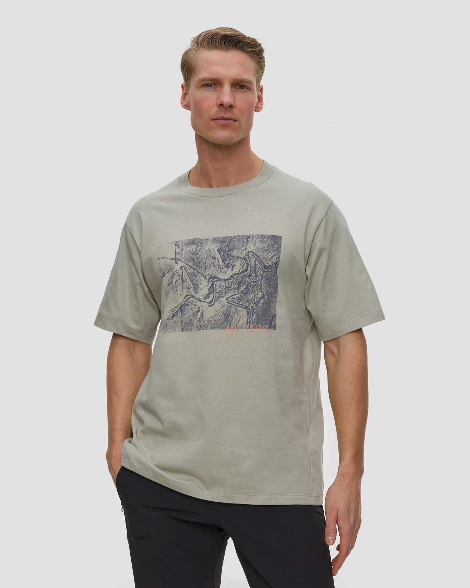 Tricou pentru bărbați Arcteryx Kragg Cotton Lithographica Shirt SS