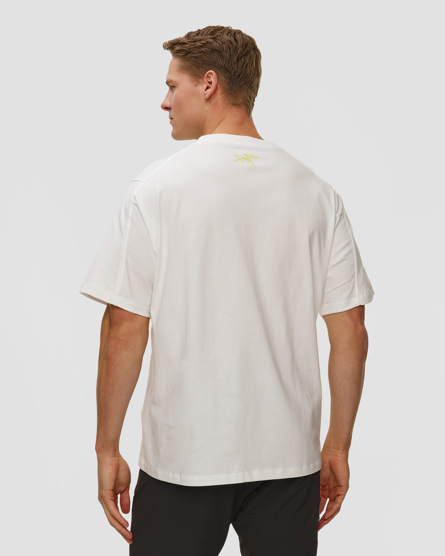 Arcteryx Kragg Cotton Lithographica Shirt SS Herren-T-Shirt in Weiß