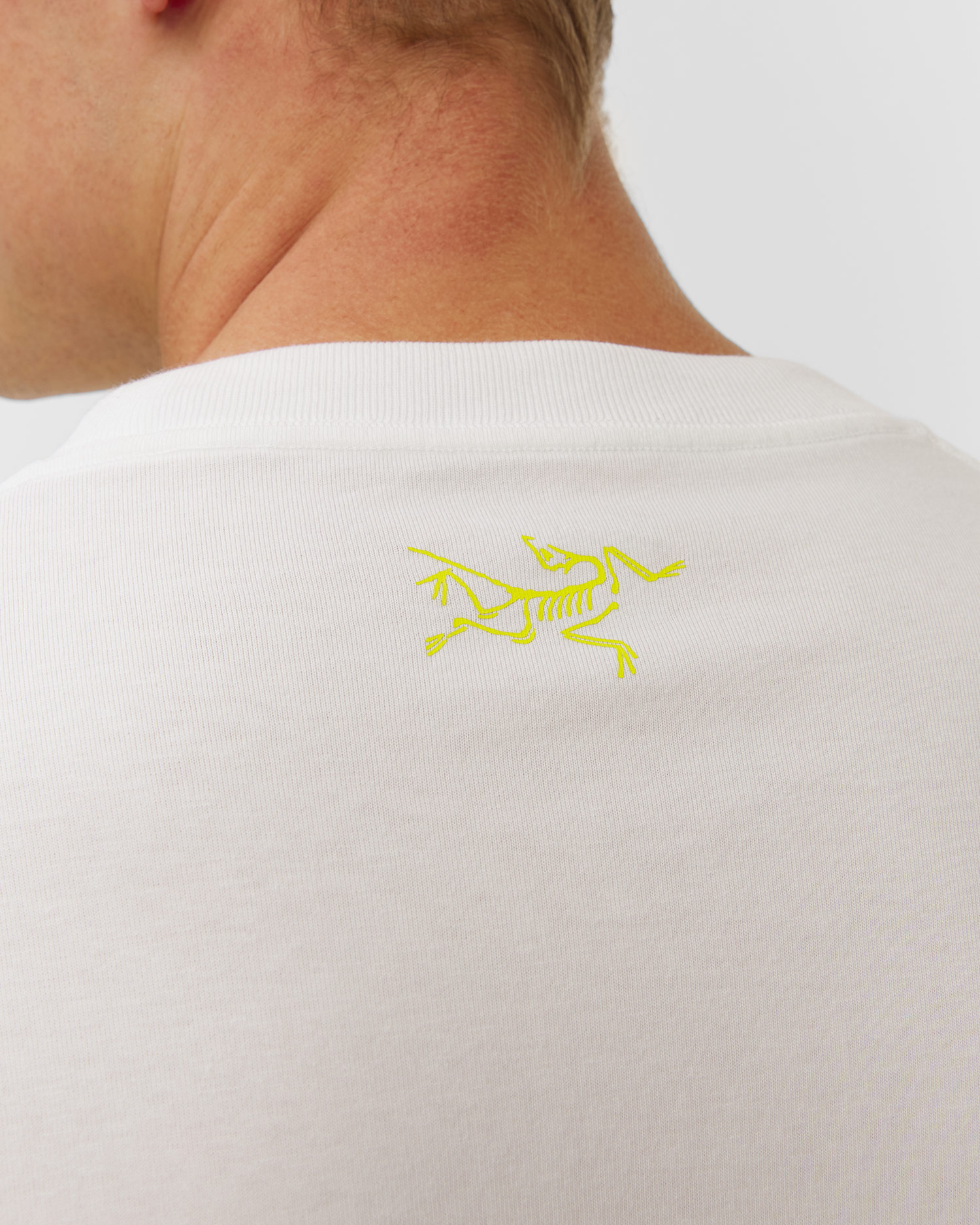 Arcteryx Kragg Cotton Lithographica Shirt SS Herren-T-Shirt in Weiß