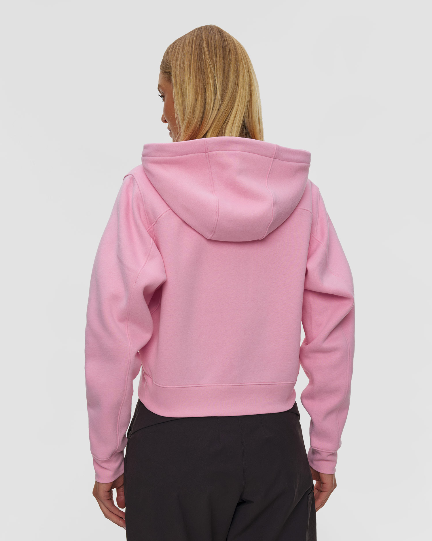 Arcteryx Emblem Fleece Full Zip Crop Hoody W Damen-Fleece-Sweatshirt in Pink