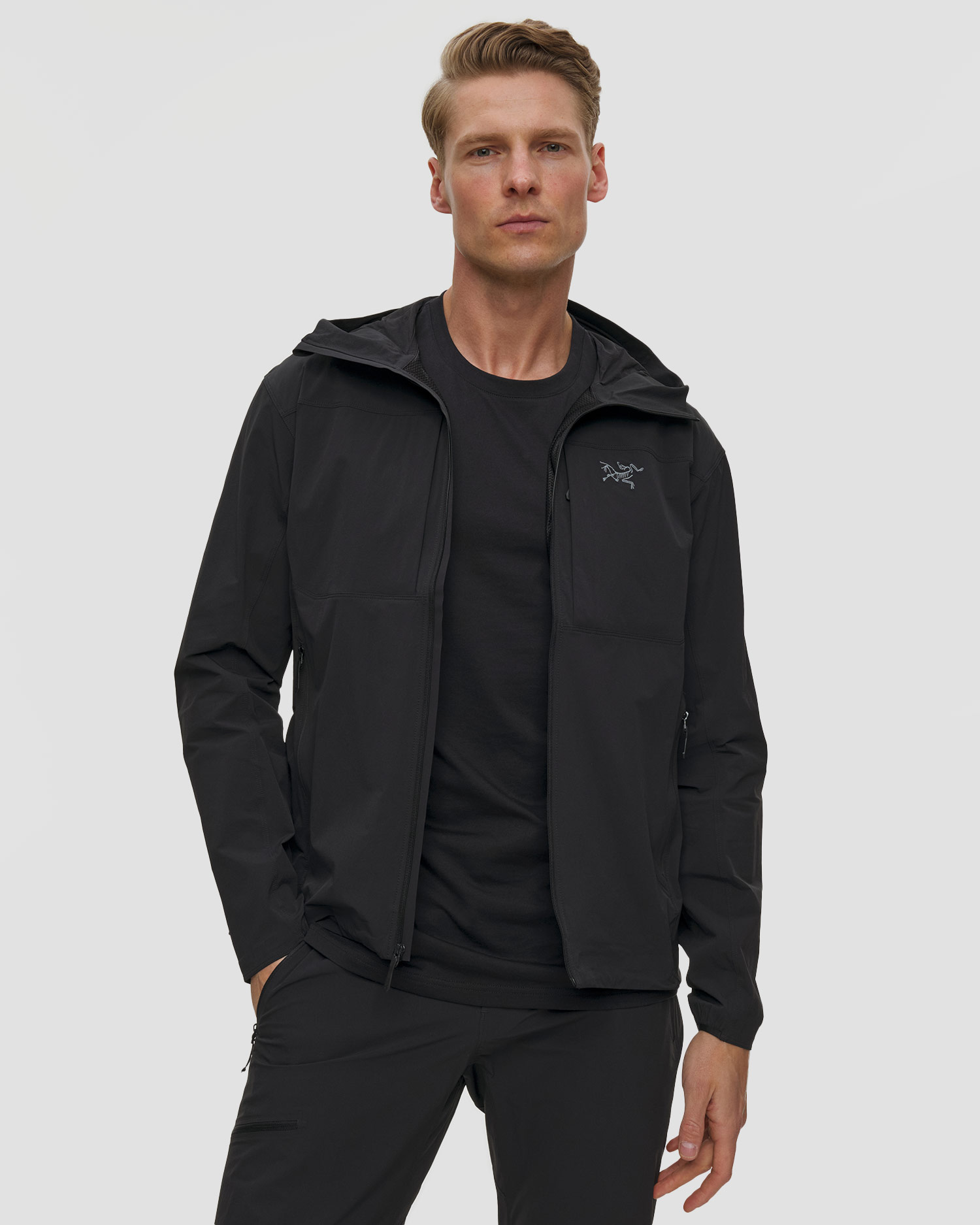 Geacă softshell pentru bărbați Arcteryx Gamma Lightweight Hoody M neagră