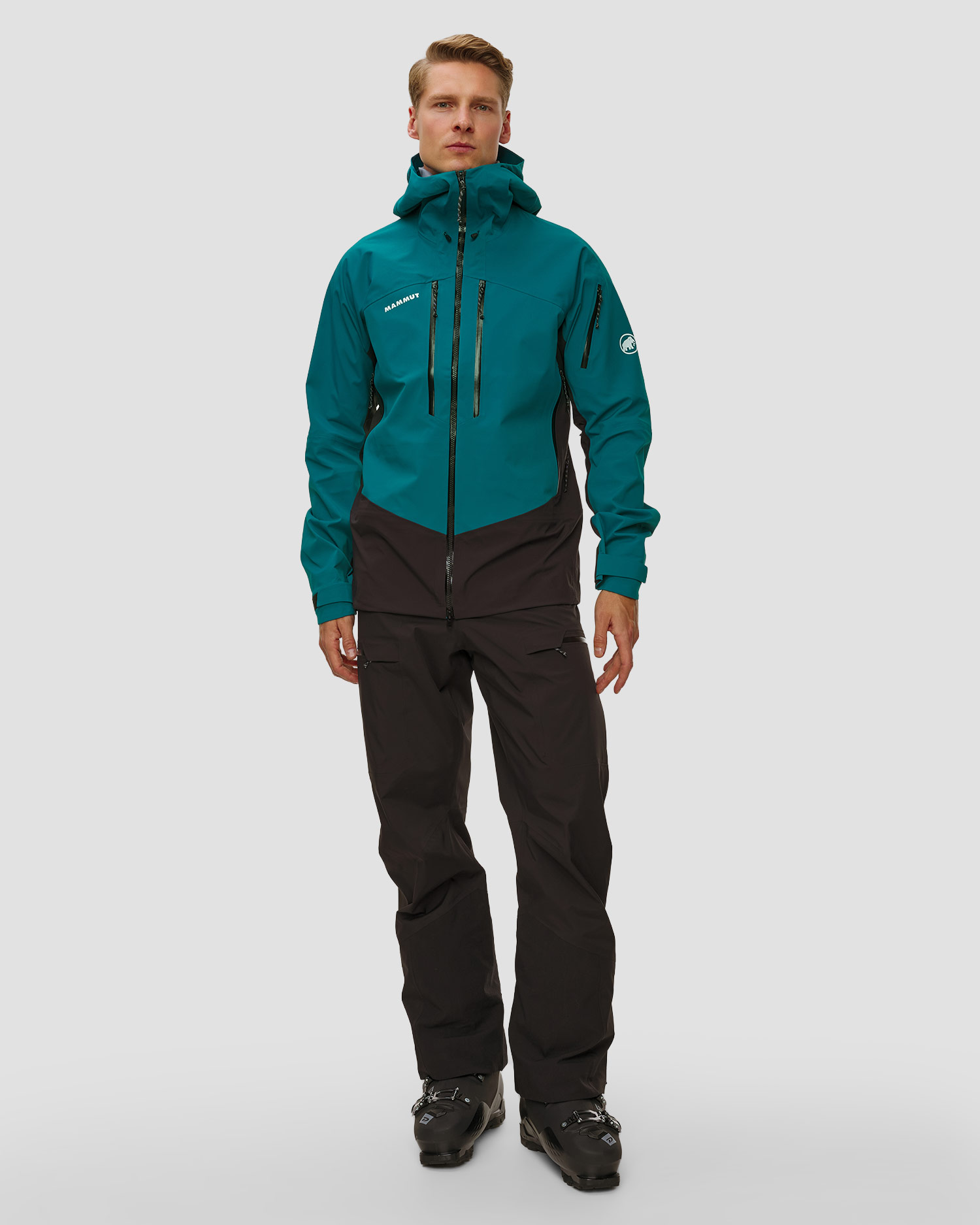 Mammut Taiss Pro HS Hooded Jacket Men Technische Herrenjacke in Blau und Schwarz