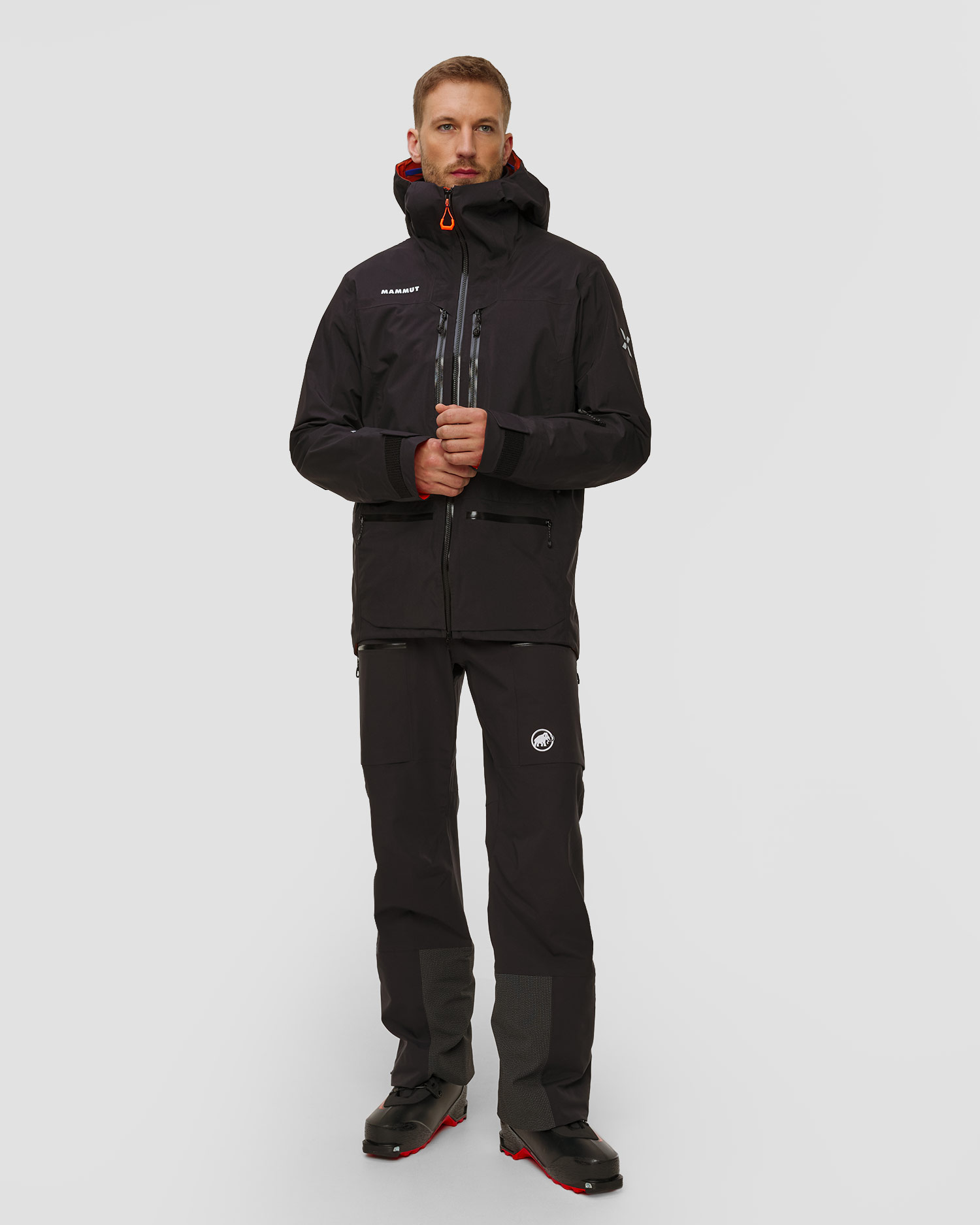 Veste technique noire pour hommes Mammut Eiger Free Pro HS Hooded Jacket Men