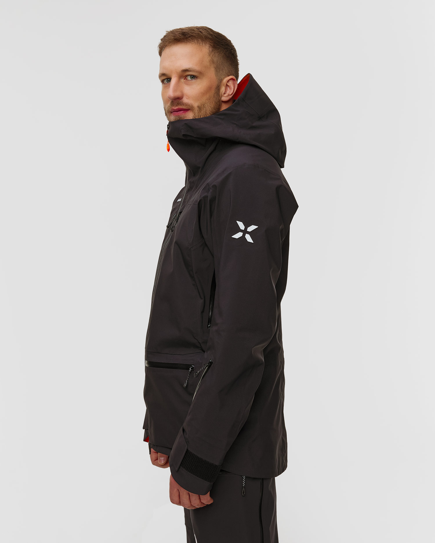 Veste technique noire pour hommes Mammut Eiger Free Pro HS Hooded Jacket Men