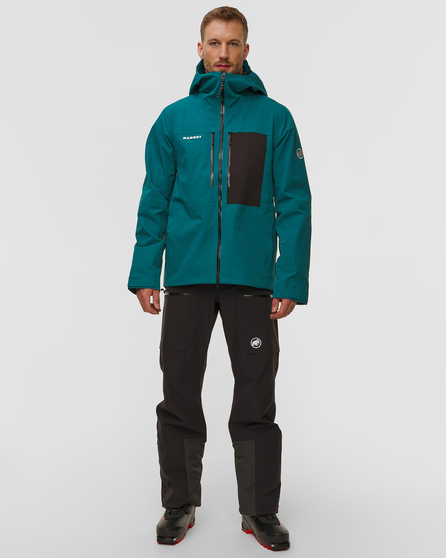 Men's ski Mammut Stoney HS Hooded jacket Men turquoise