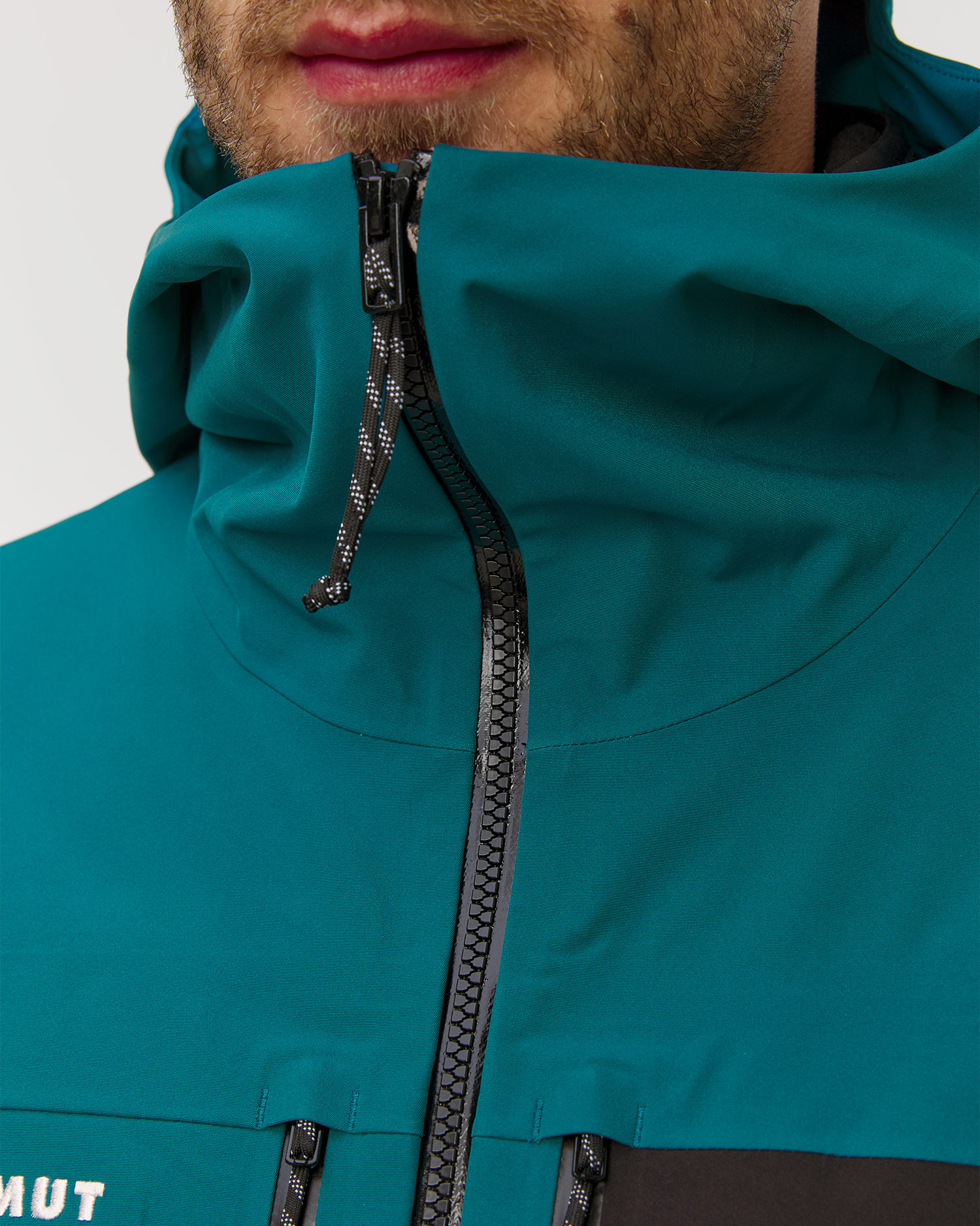 Men's ski Mammut Stoney HS Hooded jacket Men turquoise