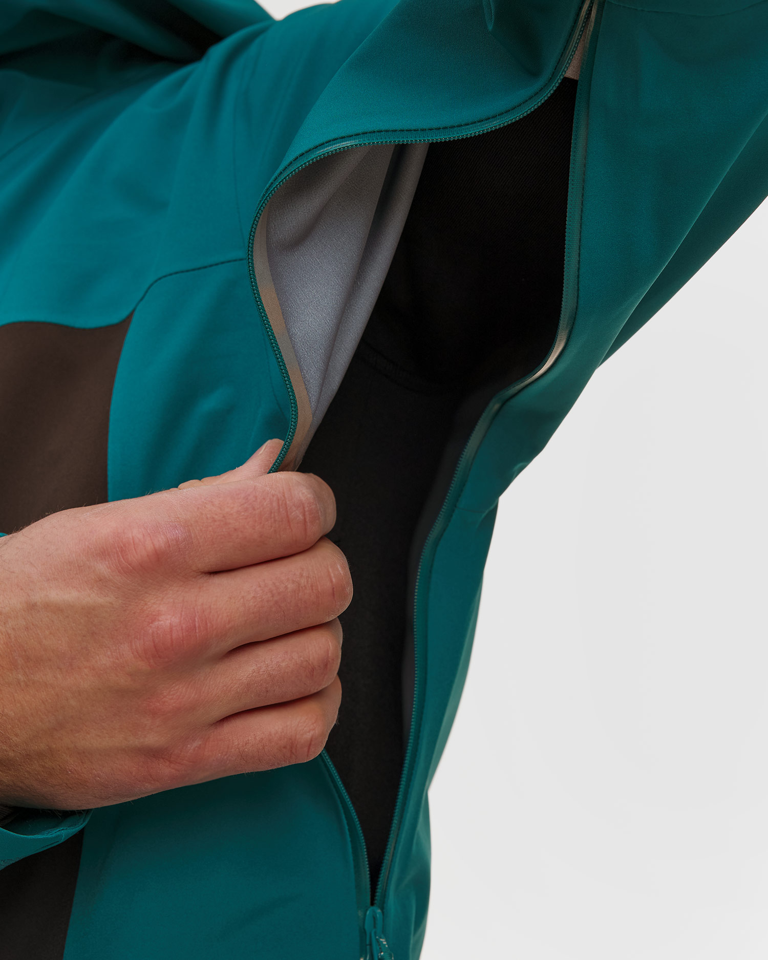 Veste de ski turquoise pour hommes Mammut Stoney HS Hooded Jacket Men