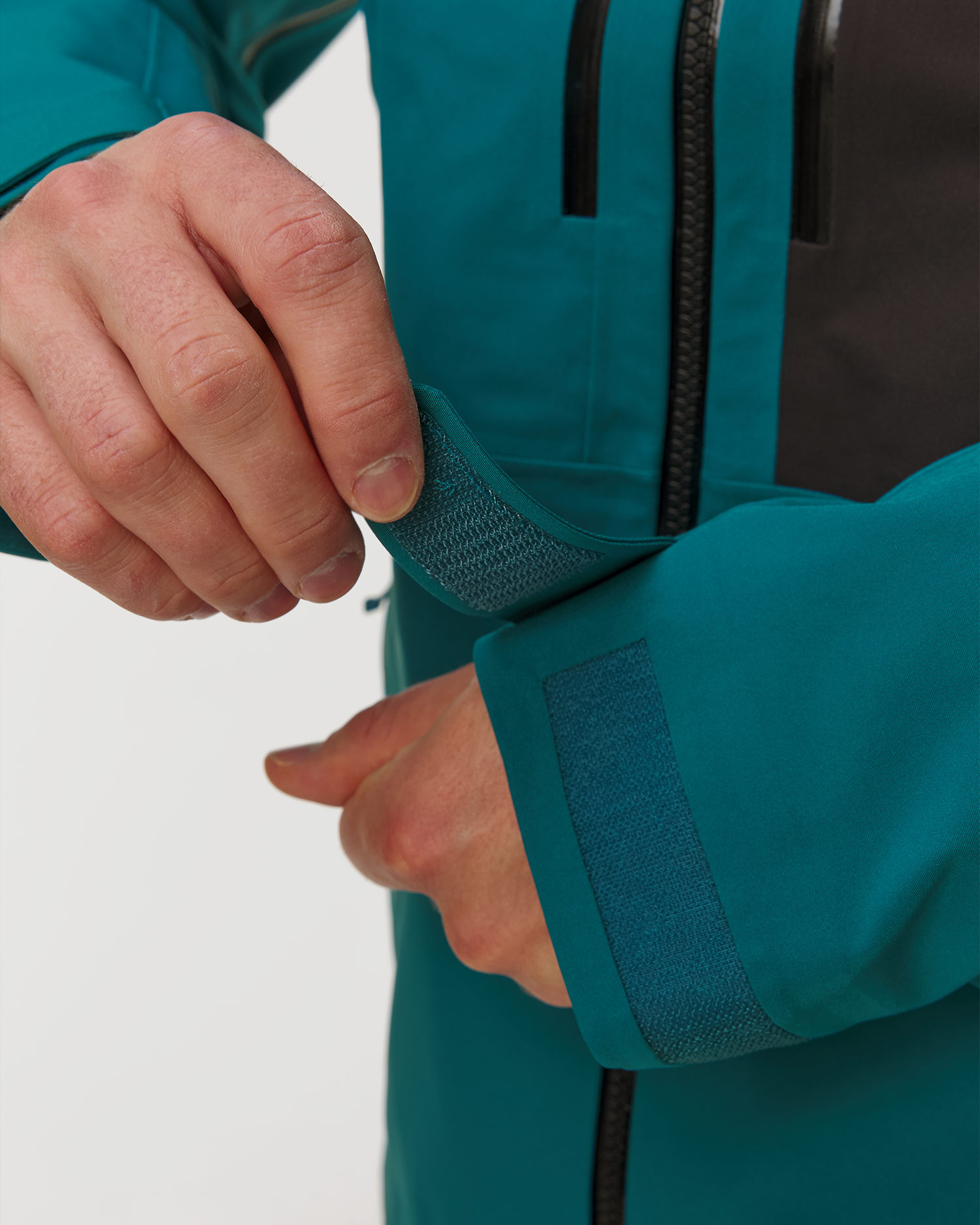 Veste de ski turquoise pour hommes Mammut Stoney HS Hooded Jacket Men