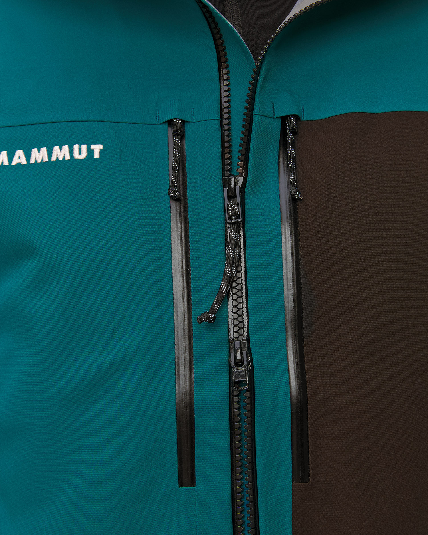 Veste de ski turquoise pour hommes Mammut Stoney HS Hooded Jacket Men