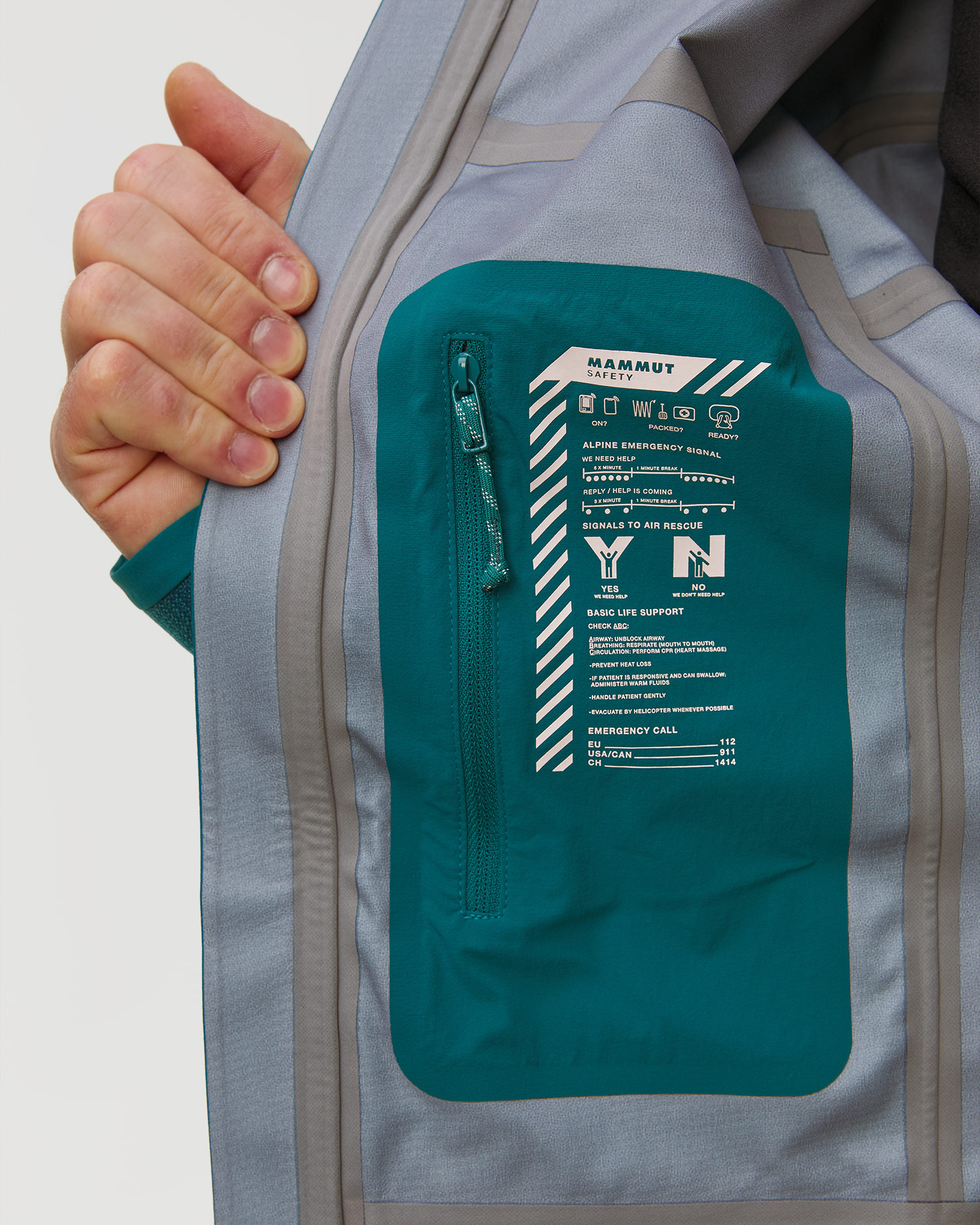 Veste de ski turquoise pour hommes Mammut Stoney HS Hooded Jacket Men