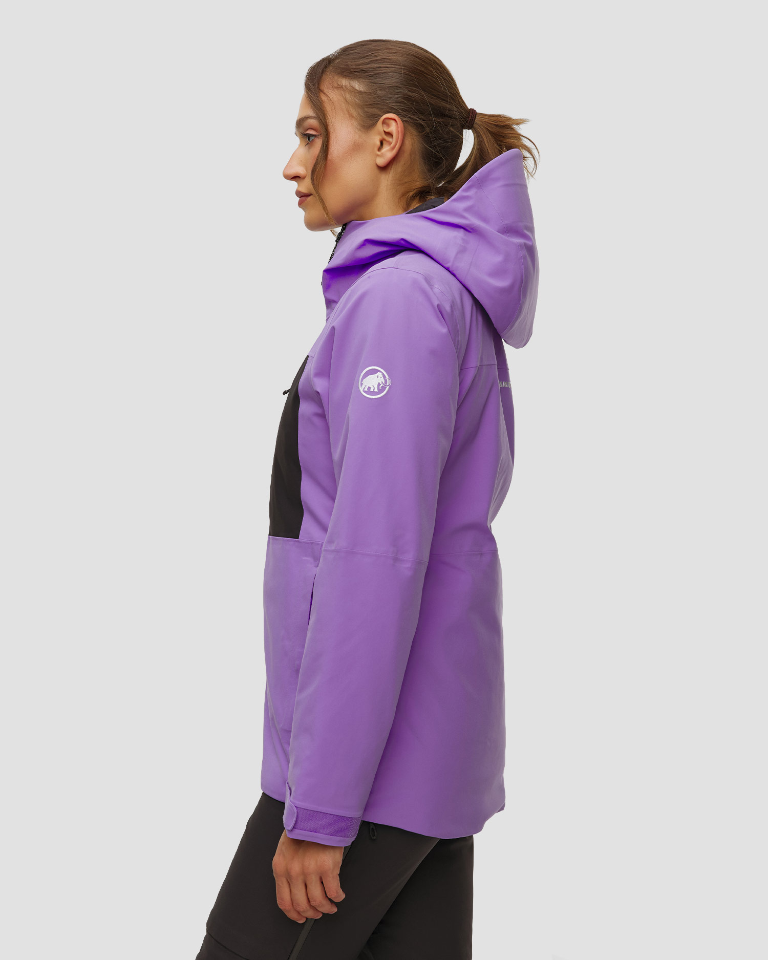 Veste de ski violette pour femmes Mammut Stoney HS Thermo Hooded Jacket Women