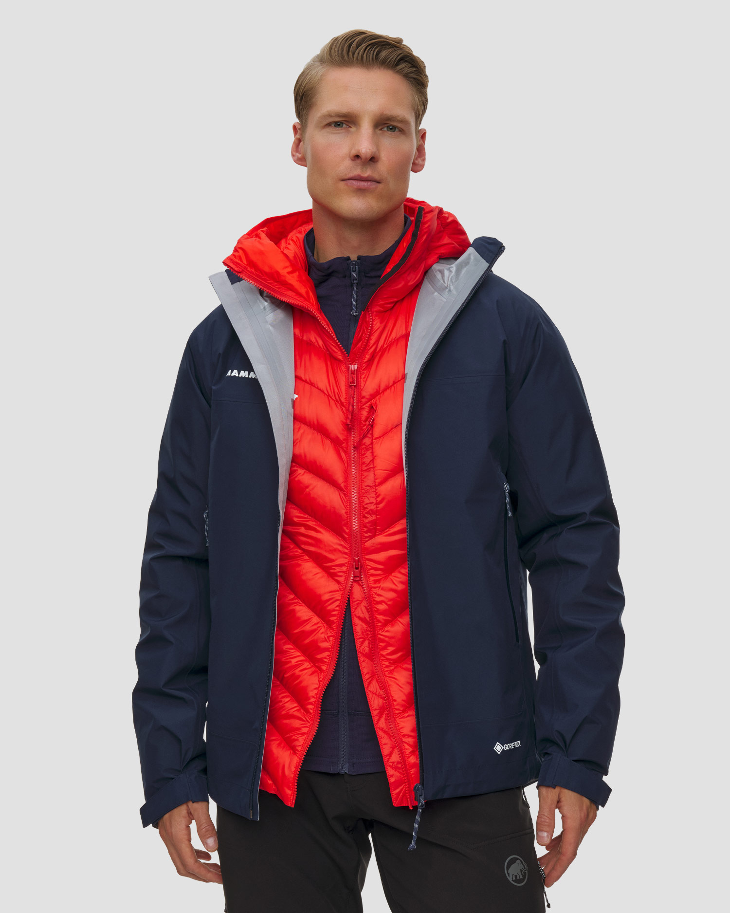 Pánská nepromokavá bunda Mammut Crater Light HS v Tmavě Modré Barvě