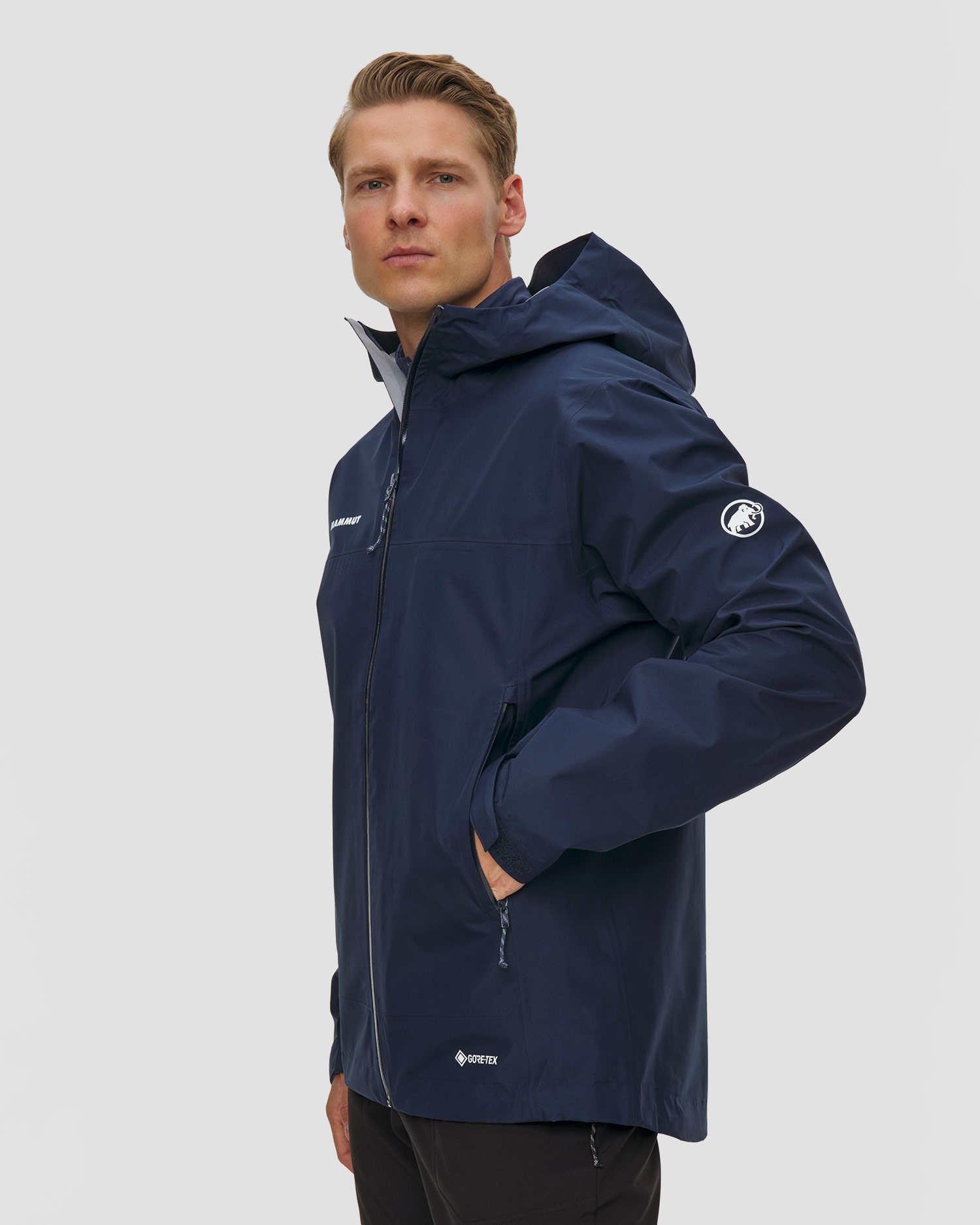 Pánská nepromokavá bunda Mammut Crater Light HS v Tmavě Modré Barvě