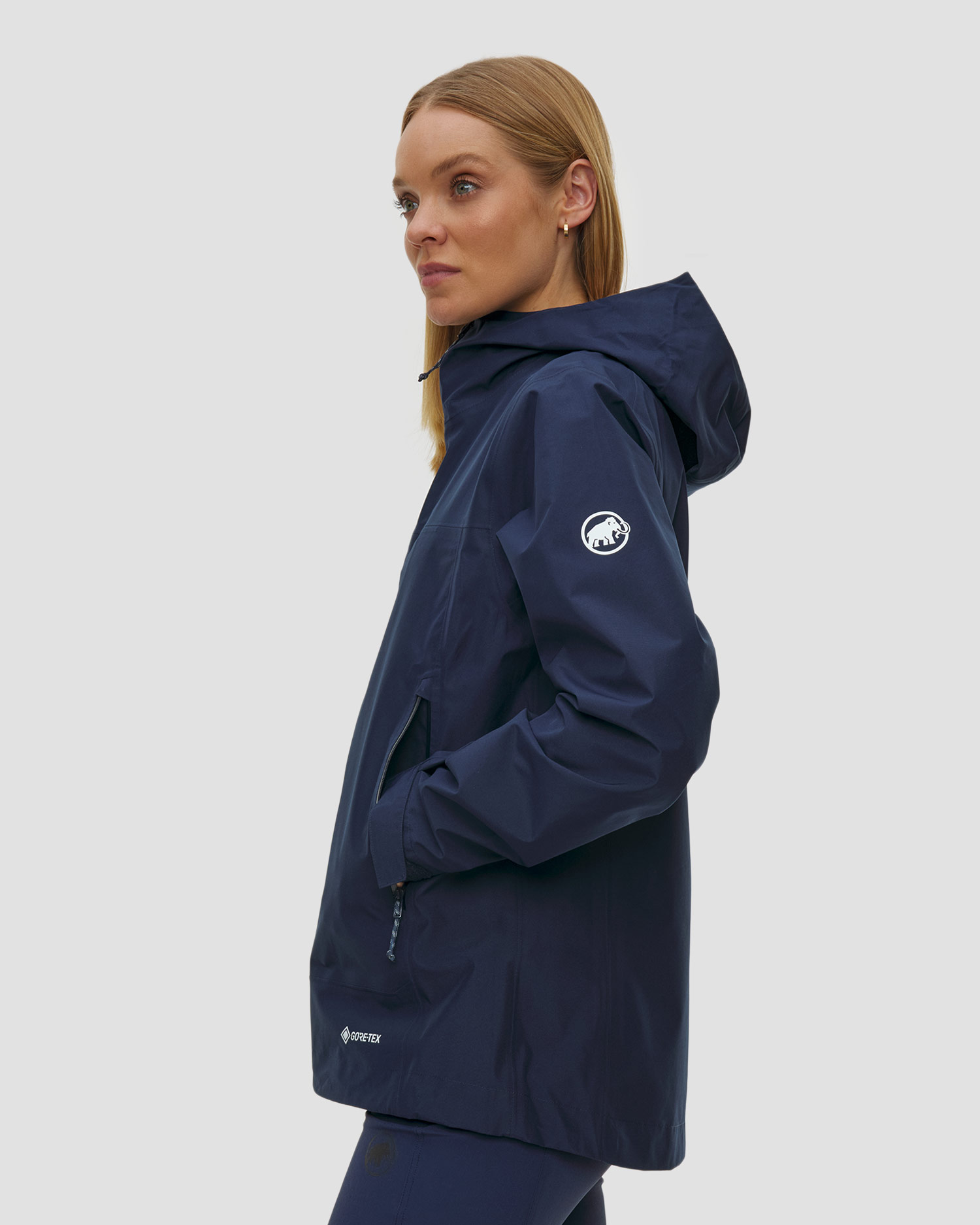 Veste de pluie bleu marine pour femmes Mammut Crater Light Hs Hooded Jacket