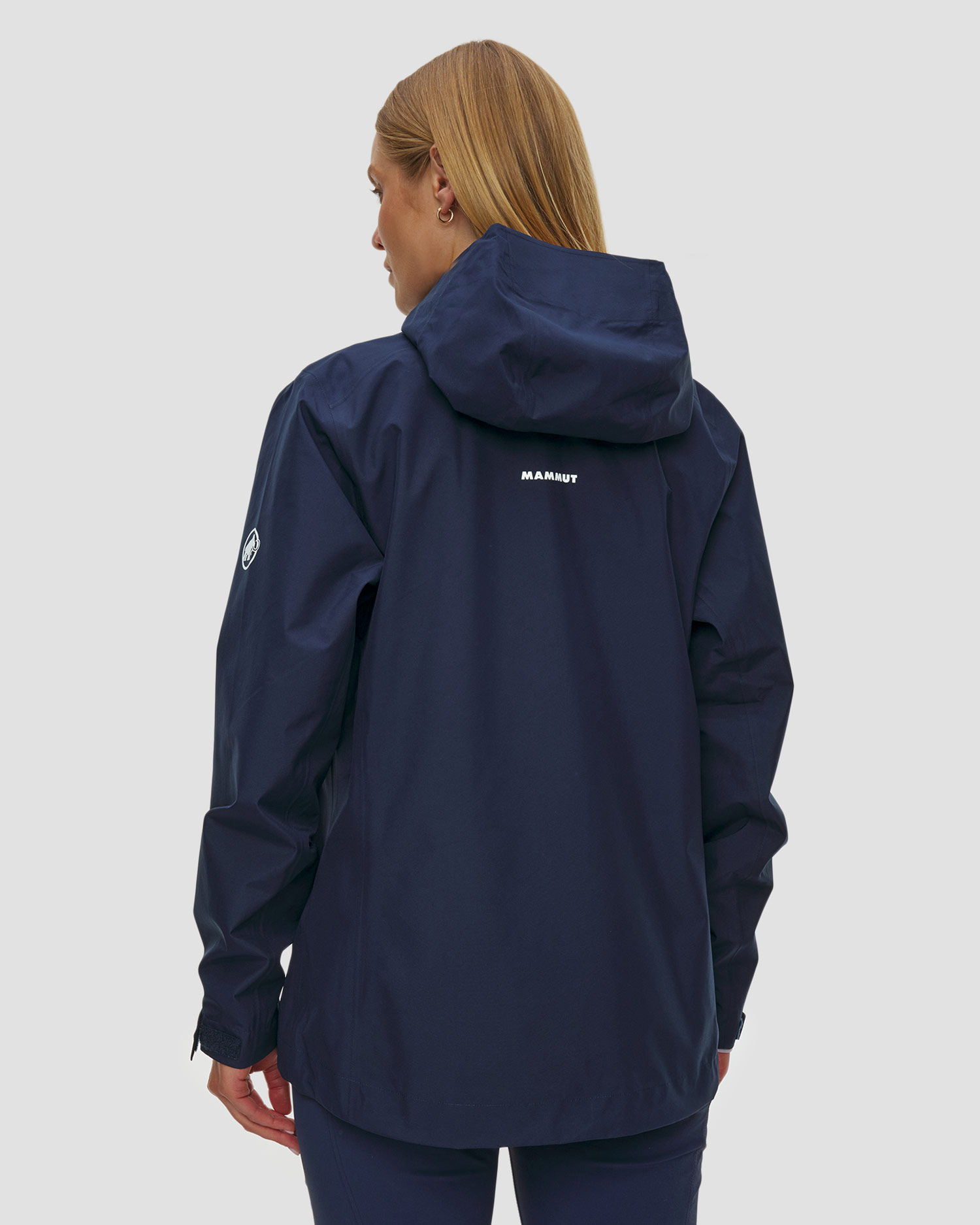 Veste de pluie bleu marine pour femmes Mammut Crater Light Hs Hooded Jacket
