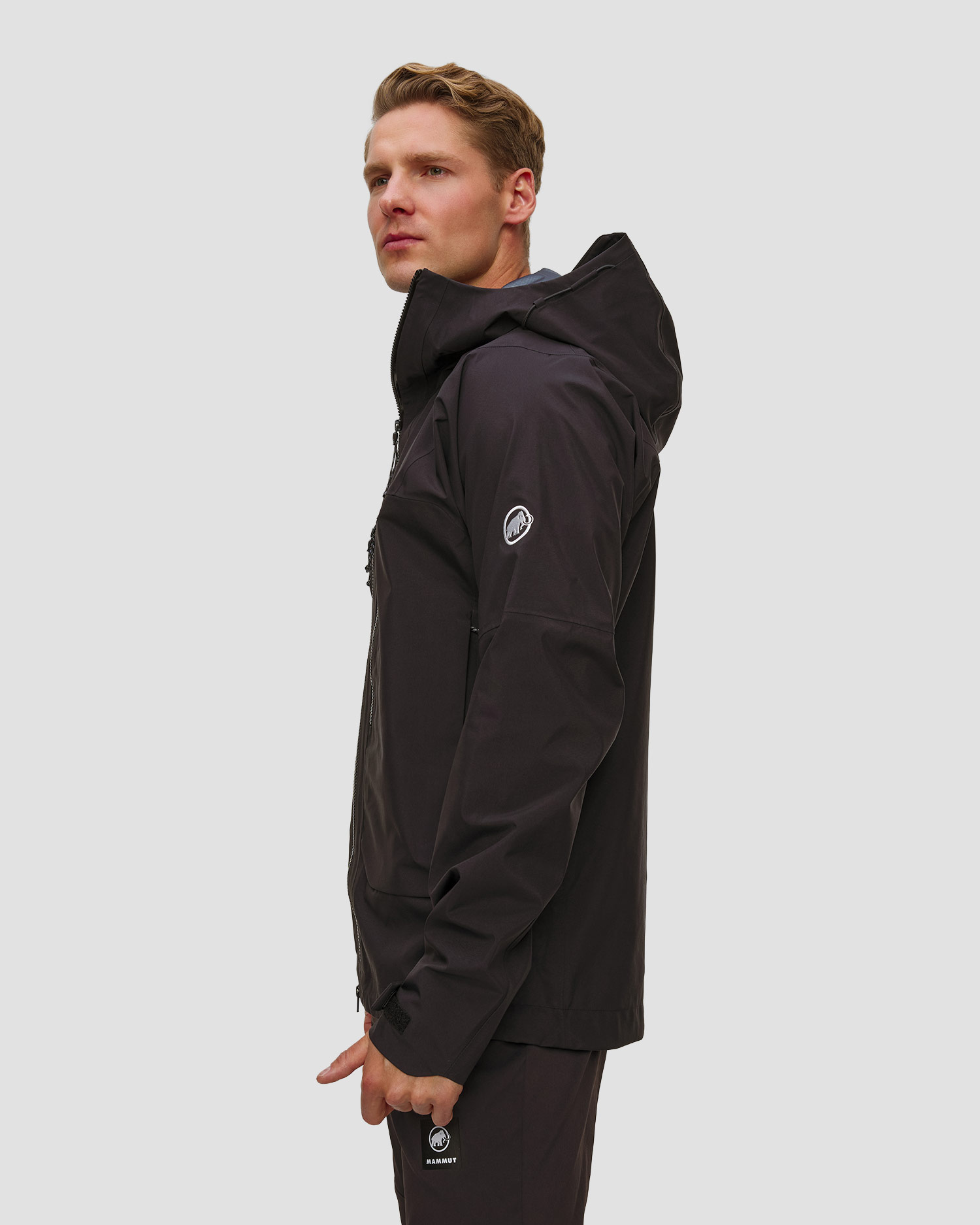 Veste hardshell noire pour hommes Mammut Crater Pro HS Hooded Jacket Men