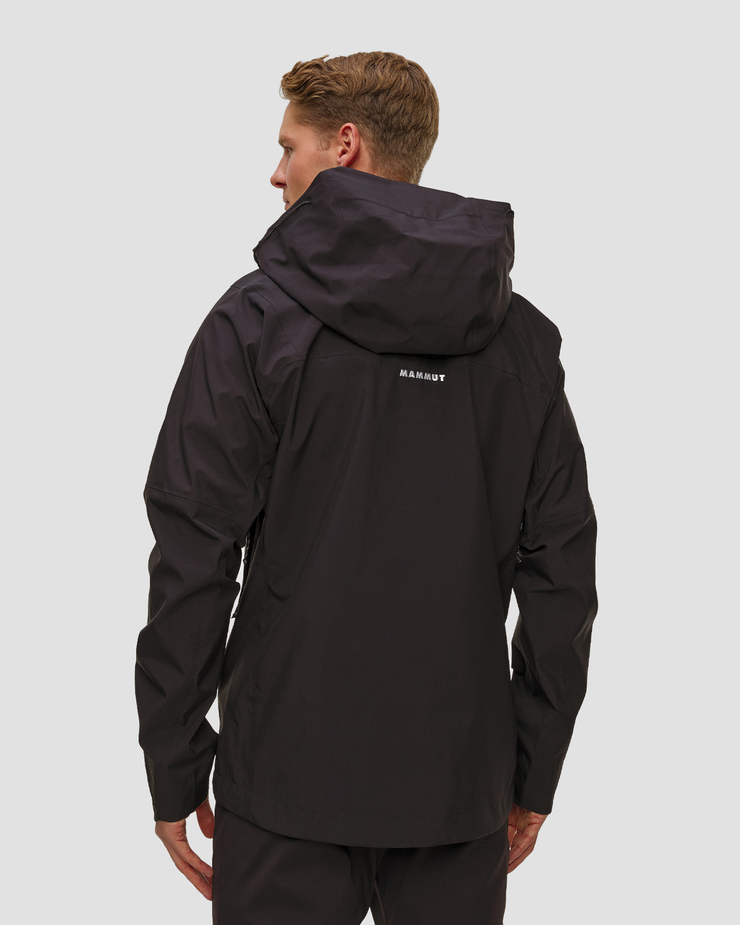 Veste hardshell noire pour hommes Mammut Crater Pro HS Hooded Jacket Men