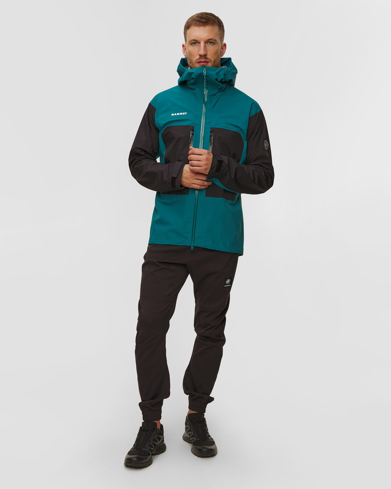 Men's hardshell Mammut Taiss HS Hooded Jacket Men turquoise black