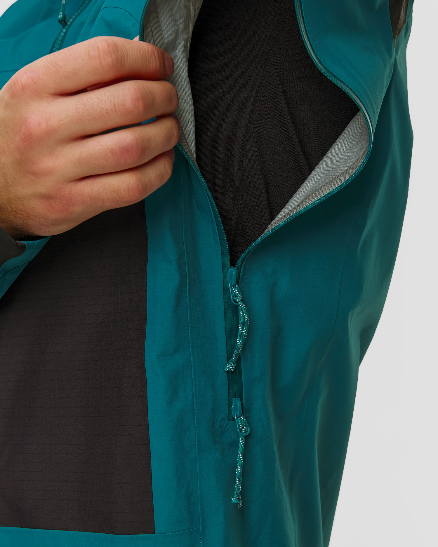 Men's hardshell Mammut Taiss HS Hooded Jacket Men turquoise black