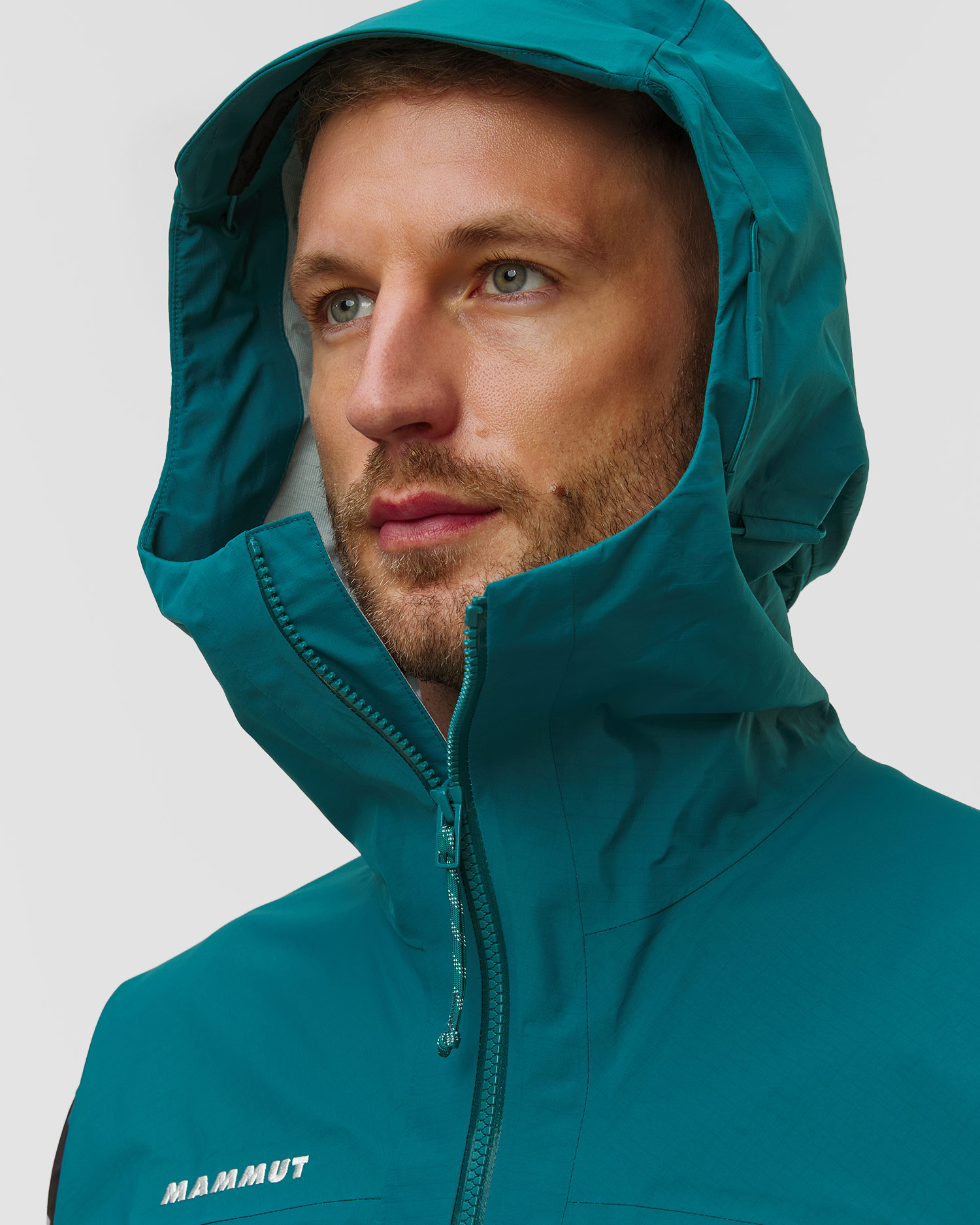 Men's hardshell Mammut Taiss HS Hooded Jacket Men turquoise black