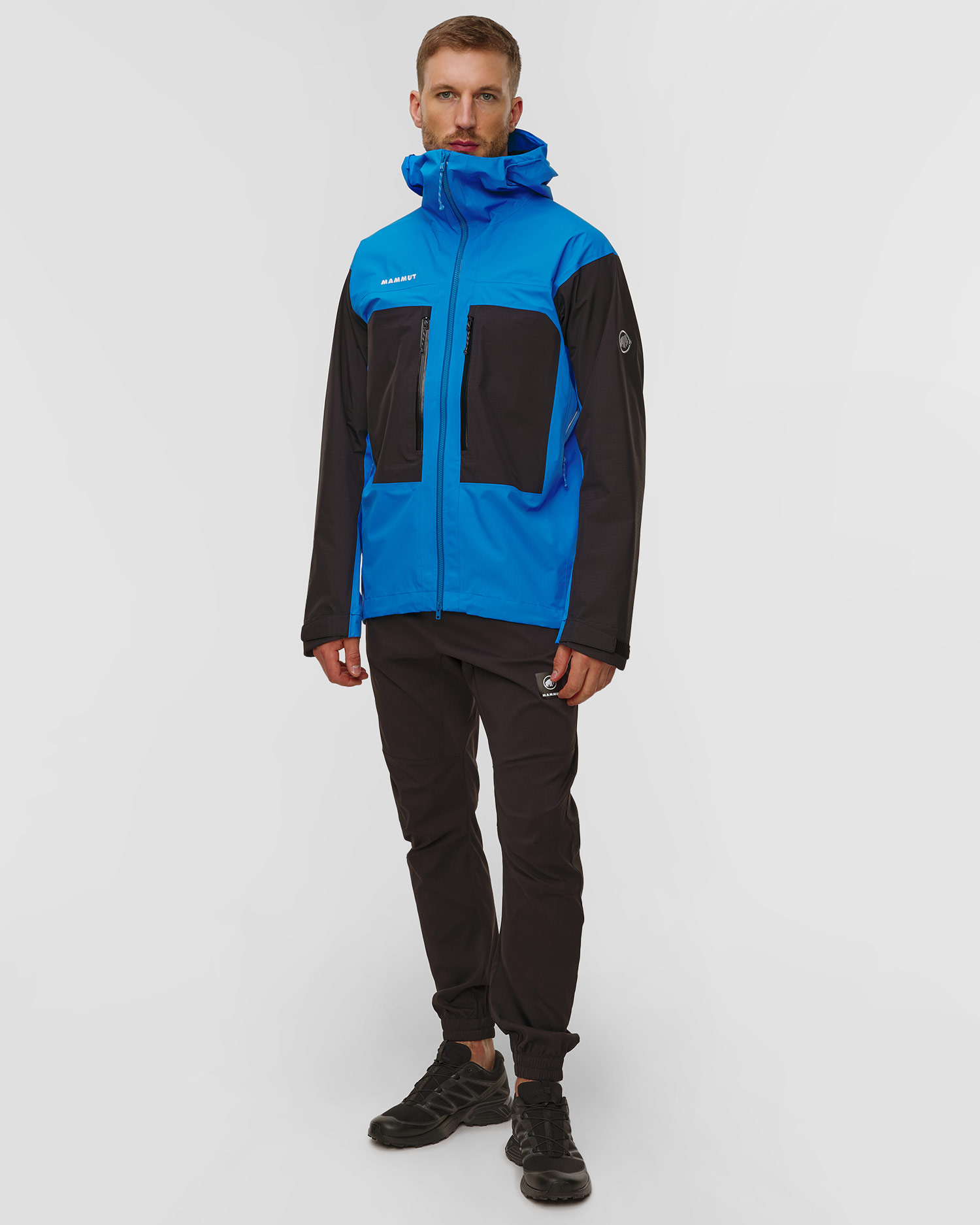 Men's hardshell Mammut Taiss HS Hooded Jacket Men blue-black