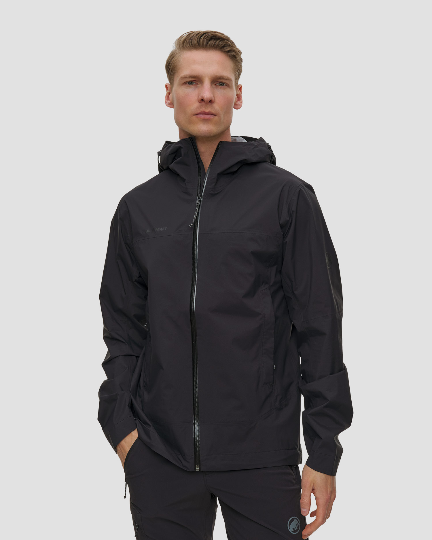 Jachetă hardshell pentru bărbați Mammut Ducan HS Hooded Jacket neagră, Culoare/Model: Czarny