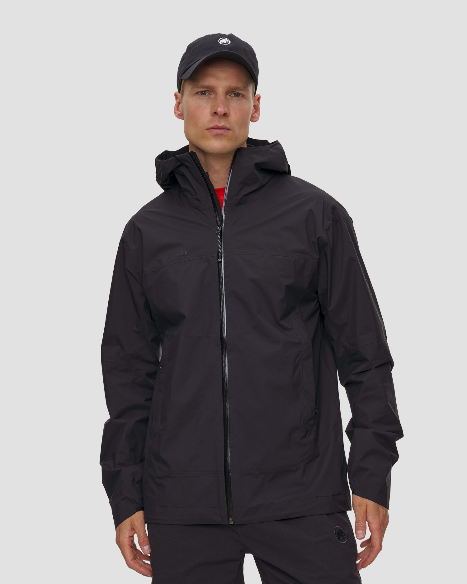 Veste hardshell noire pour hommes Mammut Ducan HS Hooded Jacket