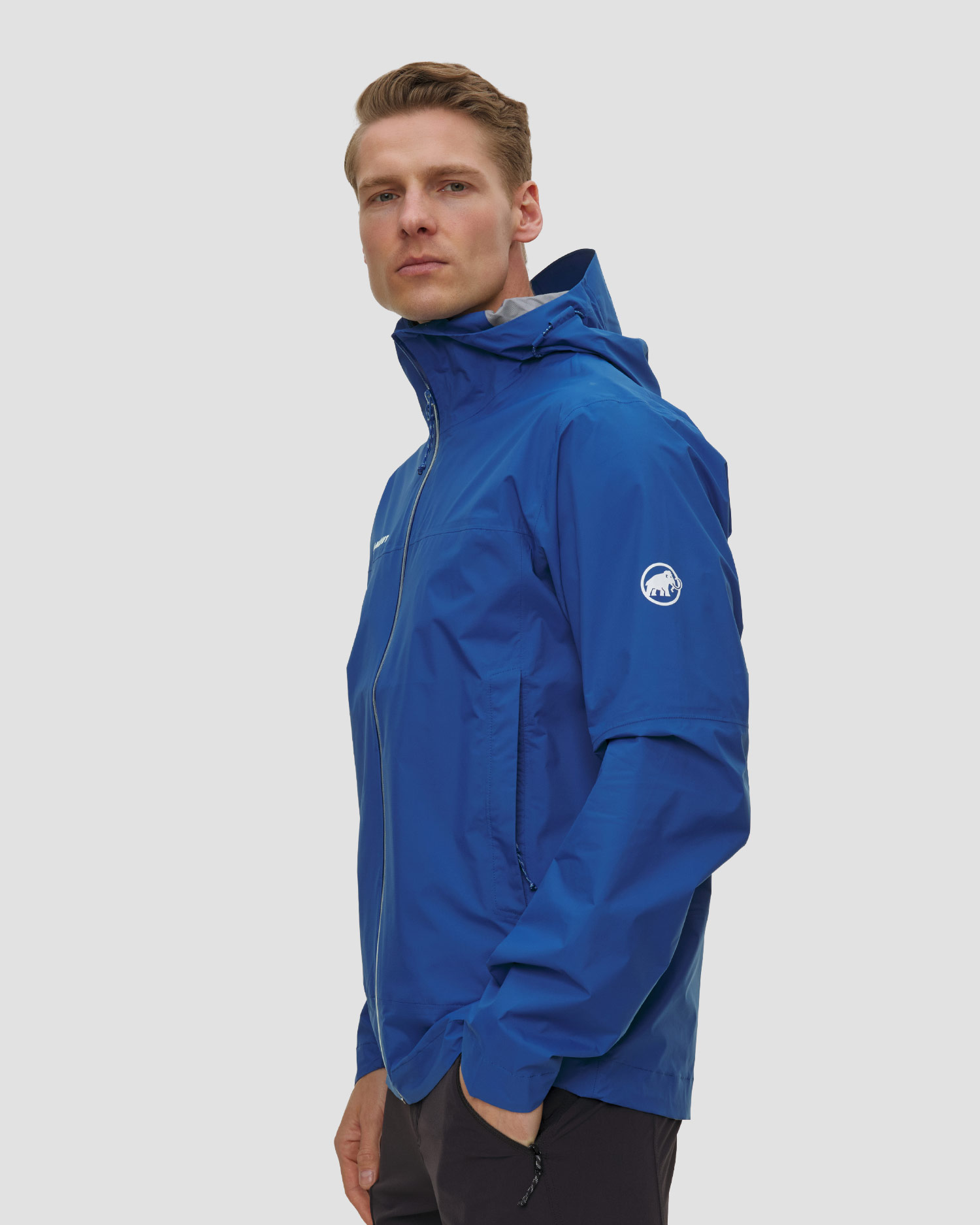 Jachetă hardshell pentru bărbați Mammut Ducan HS Hooded Jacket albastră