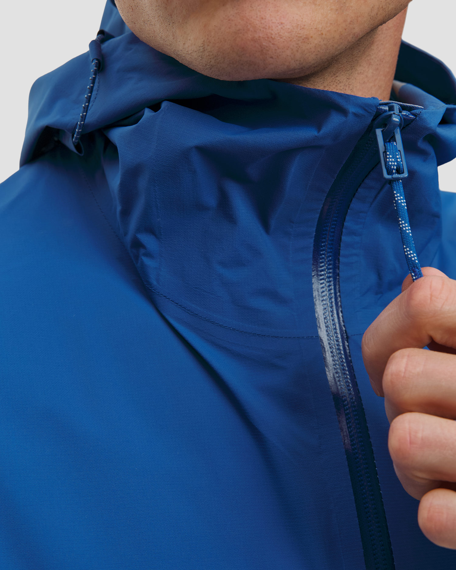 Veste hardshell bleue pour hommes Mammut Ducan HS Hooded Jacket