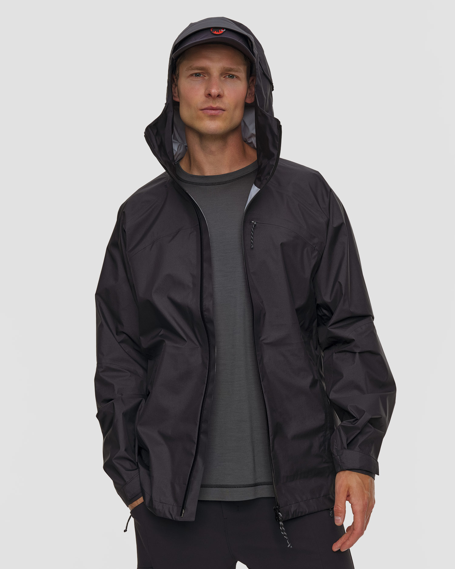Veste hardshell noire pour hommes Mammut Hiking Patrol x Mammut HS Hooded Jacket, Couleur: Czarny