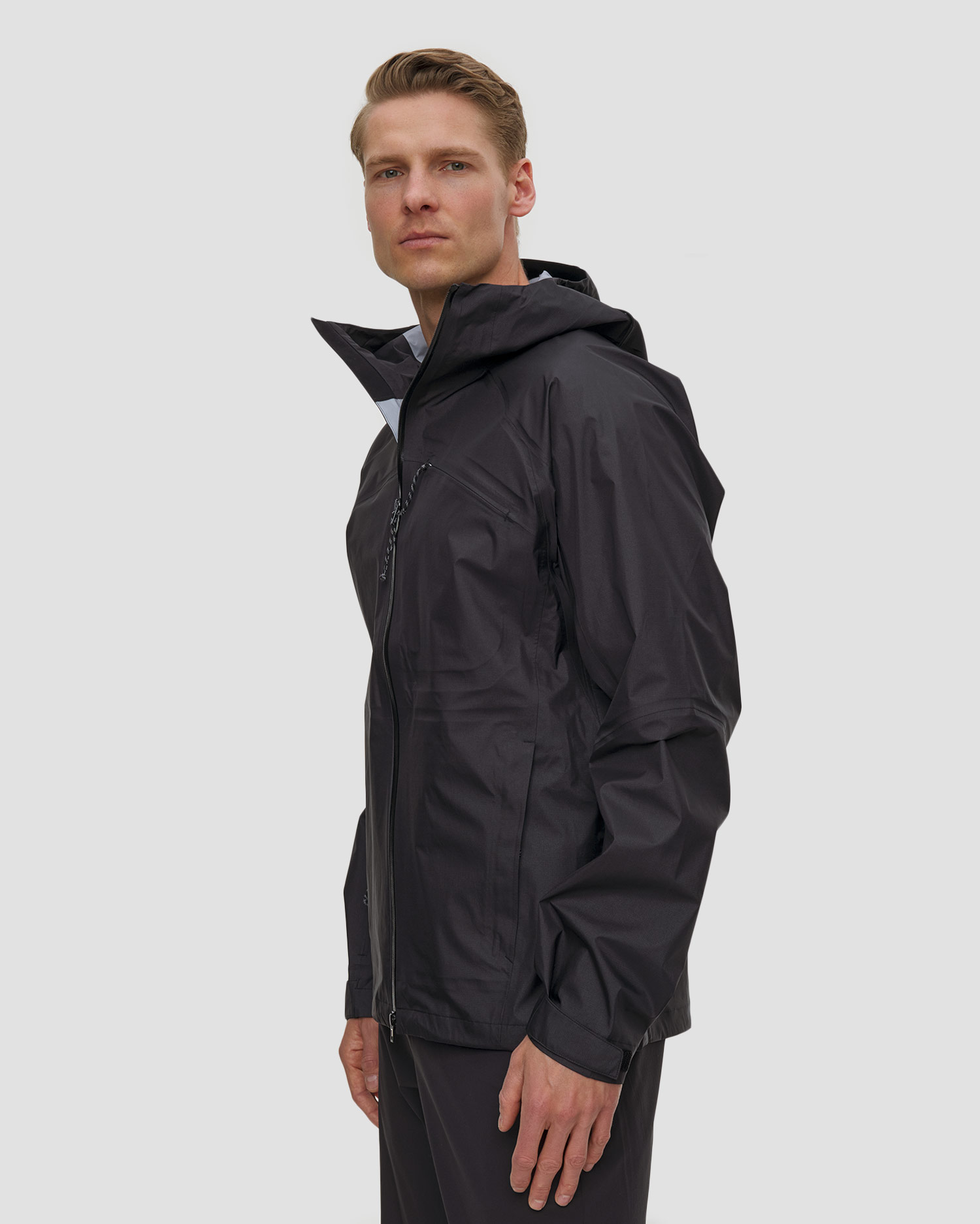 Jachetă hardshell pentru bărbați Mammut Hiking Patrol x Mammut HS Hooded Jacket neagră