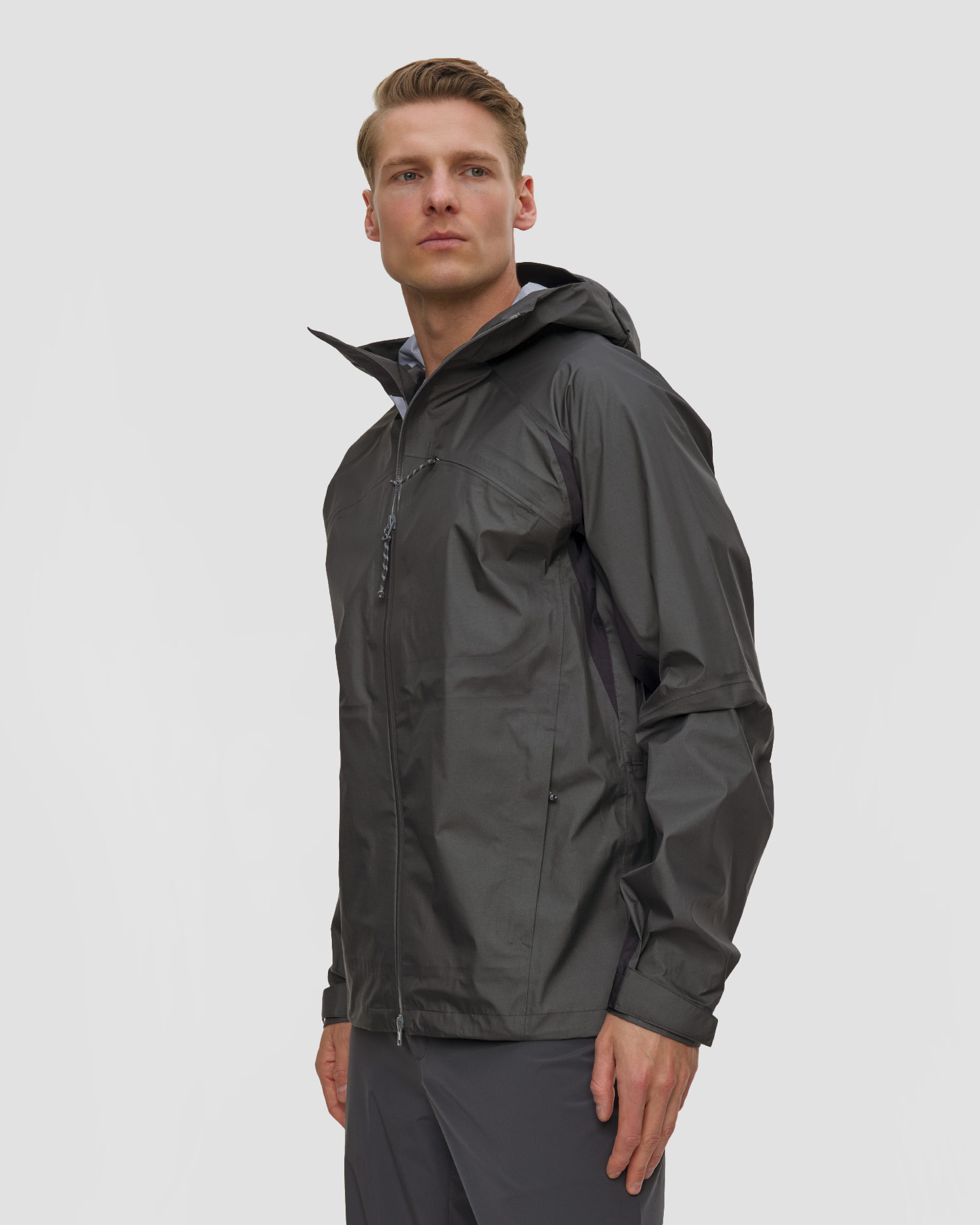 Jachetă hardshell pentru bărbați Mammut Hiking Patrol x Mammut HS Hooded Jacket gri