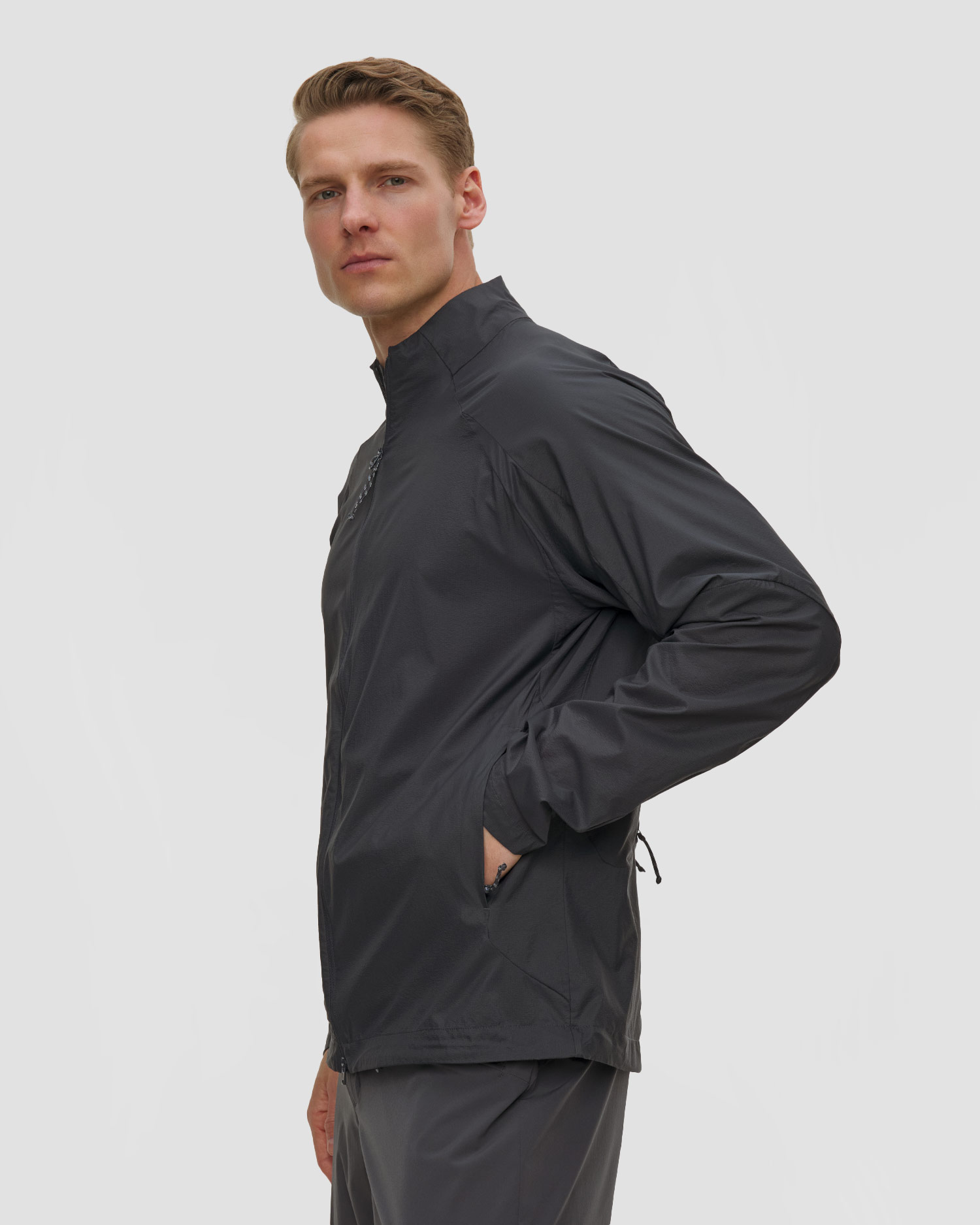 Jachetă de vânt pentru bărbați Mammut Hiking Patrol x Mammut WB Jacket gri închis