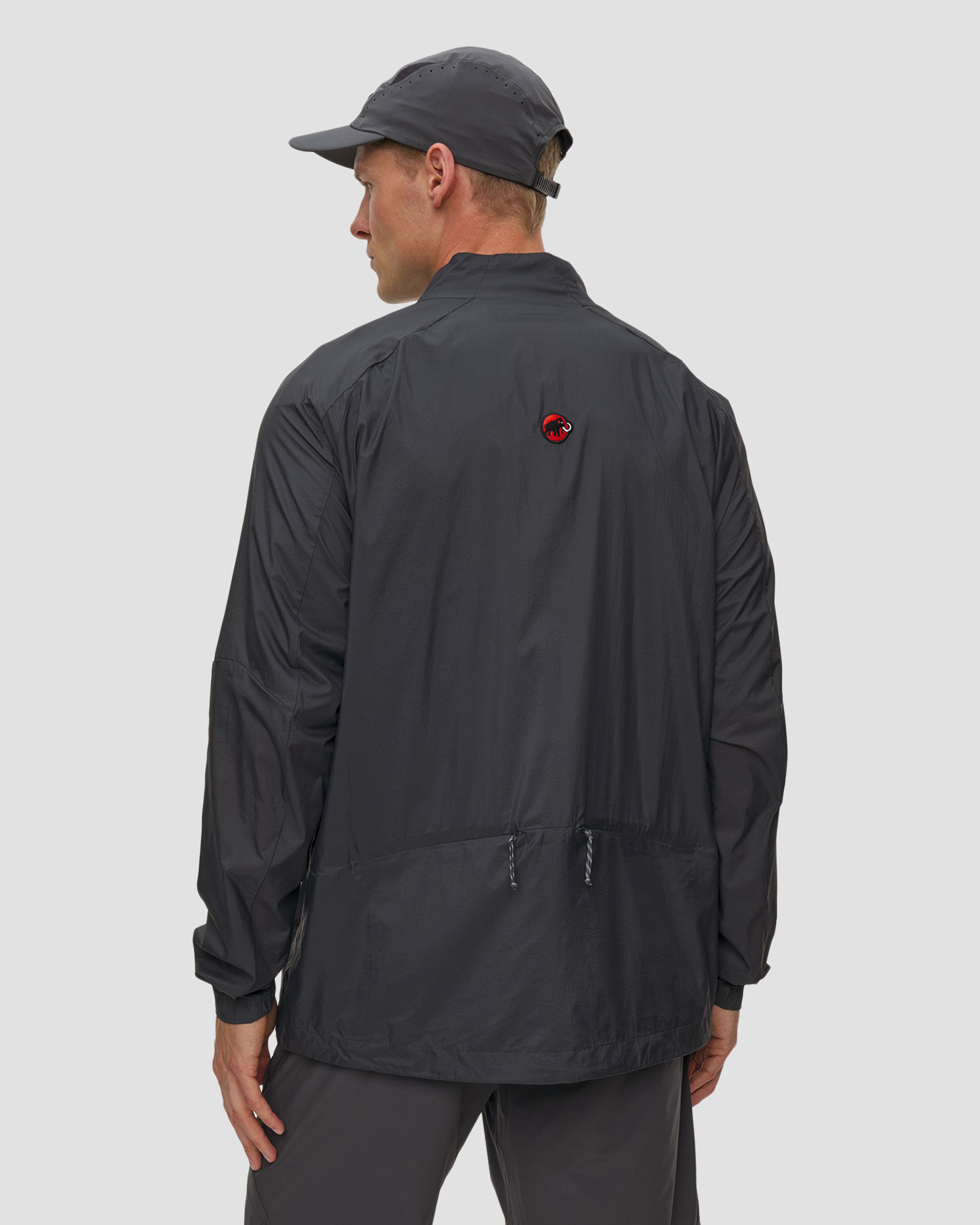 Veste coupe-vent gris foncé pour hommes Mammut Hiking Patrol x Mammut WB Jacket