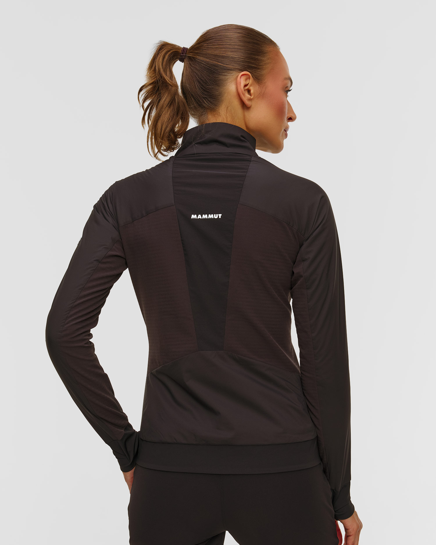 Veste hybride noire pour femmes Mammut Aenergy In Hybrid Women