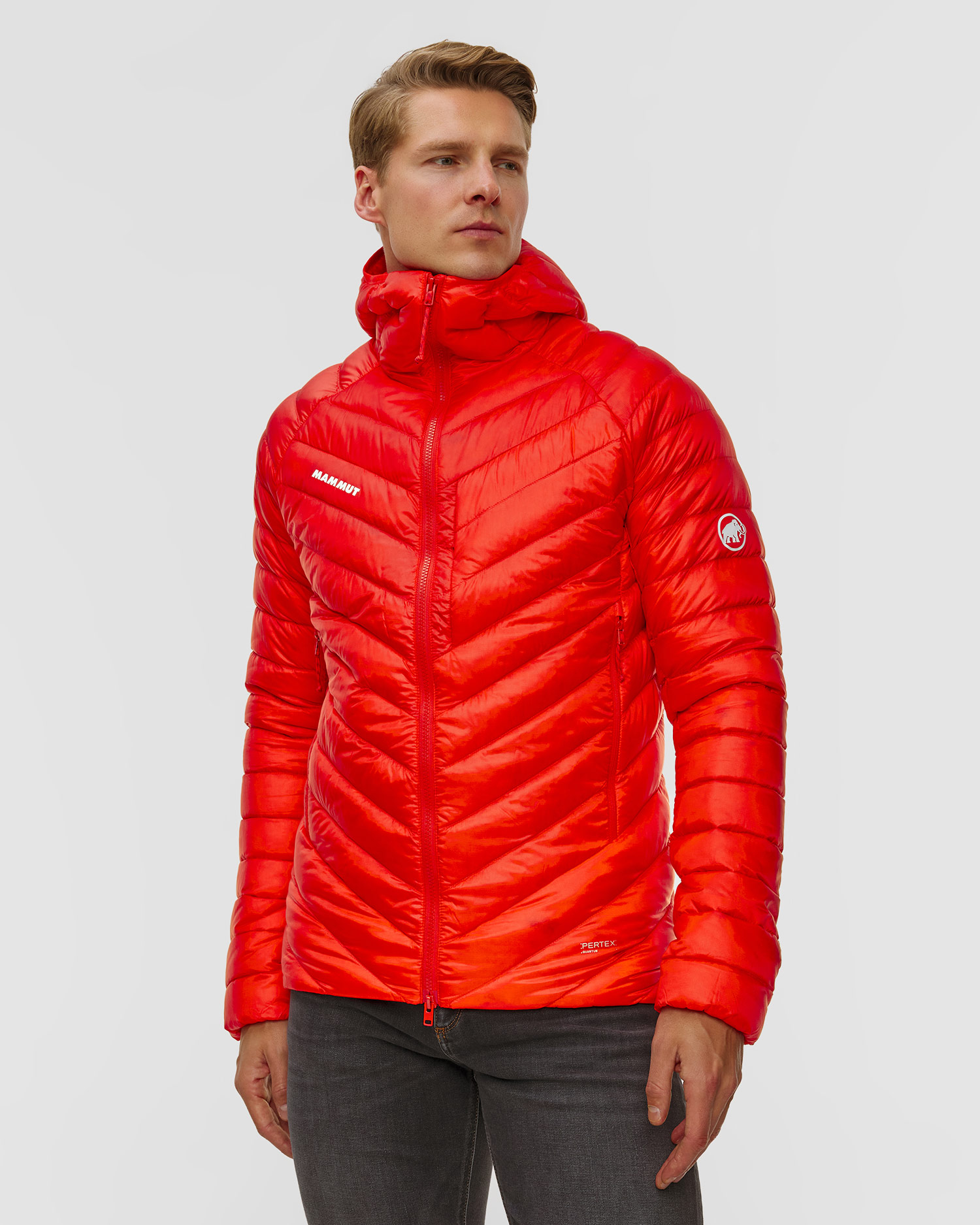 Kurtka puchowa męska Mammut Broad Peak IN Hooded Jacket Men czerwona