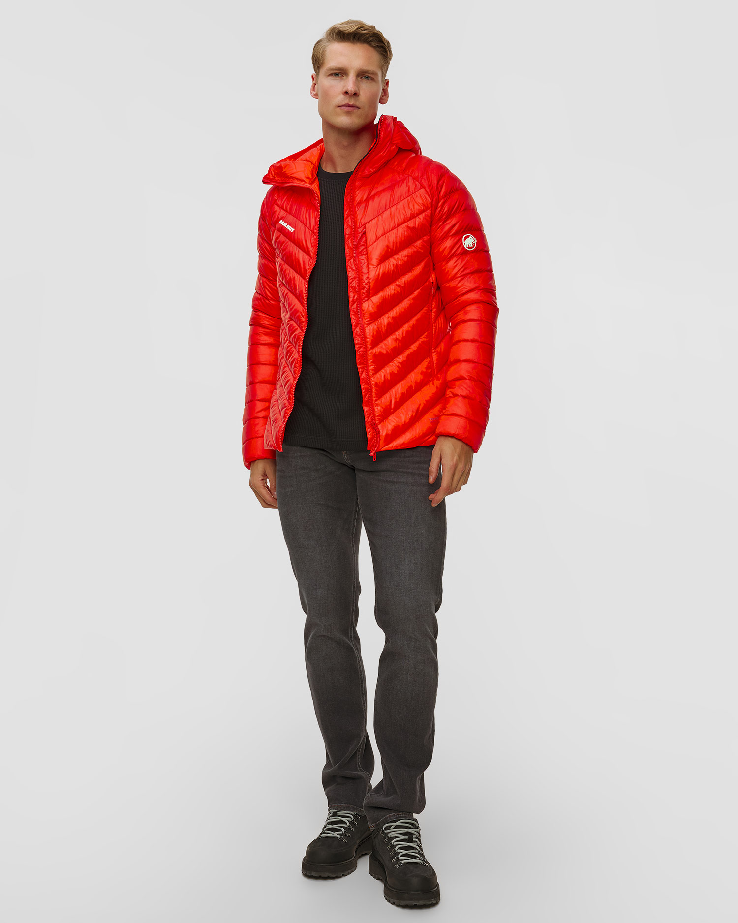 Kurtka puchowa męska Mammut Broad Peak IN Hooded Jacket Men czerwona