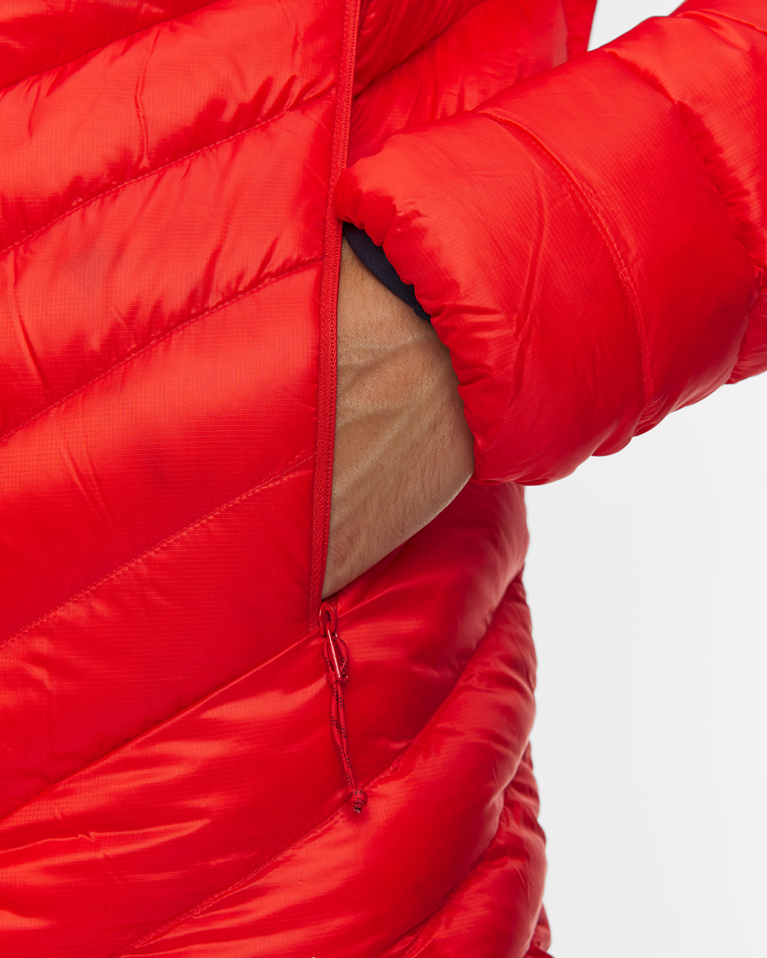 Pánska páperová bunda Mammut Broad Peak IN Hooded Jacket Men červená