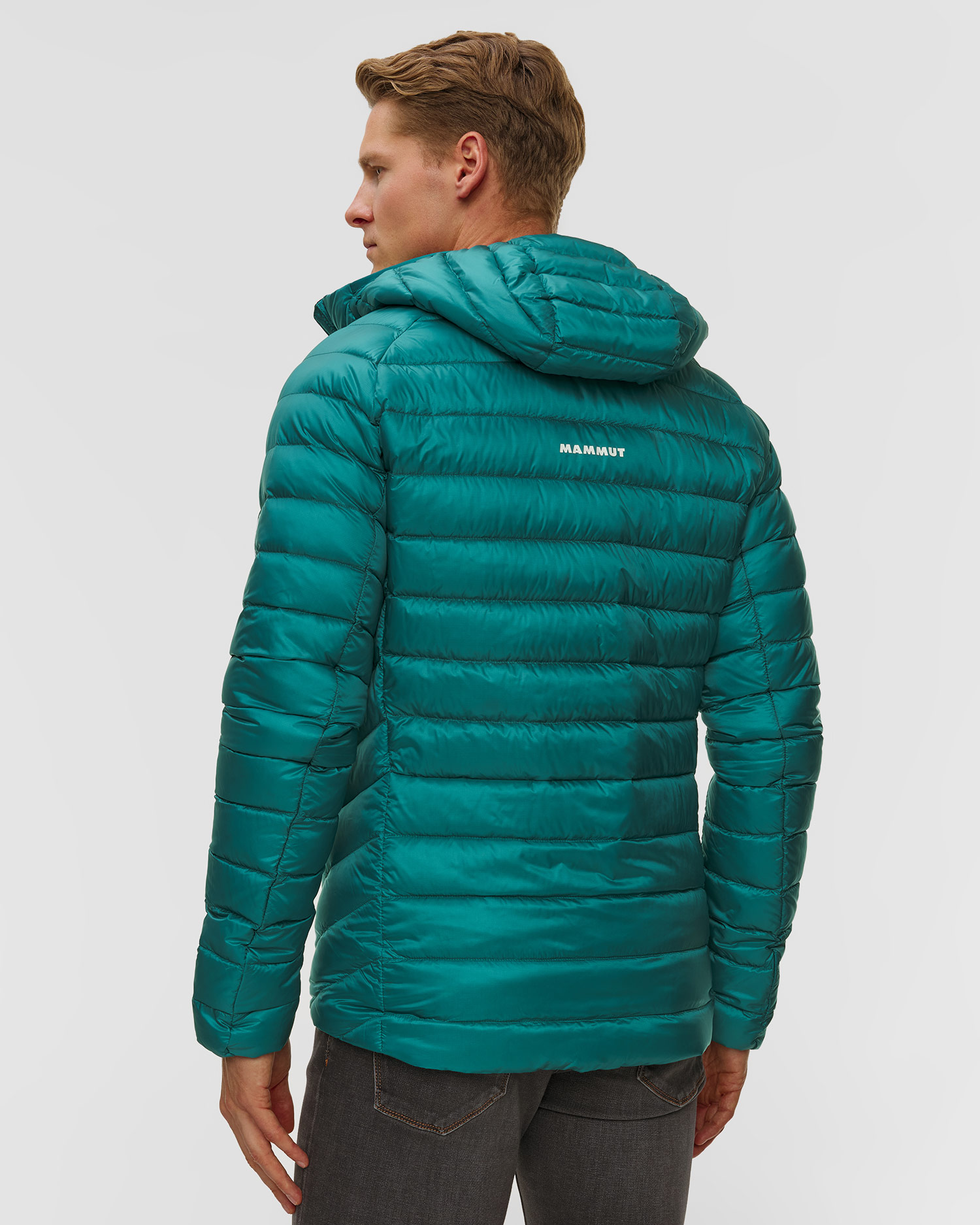 Kurtka puchowa męska Mammut Broad Peak IN Hooded Jacket Men turkusowa