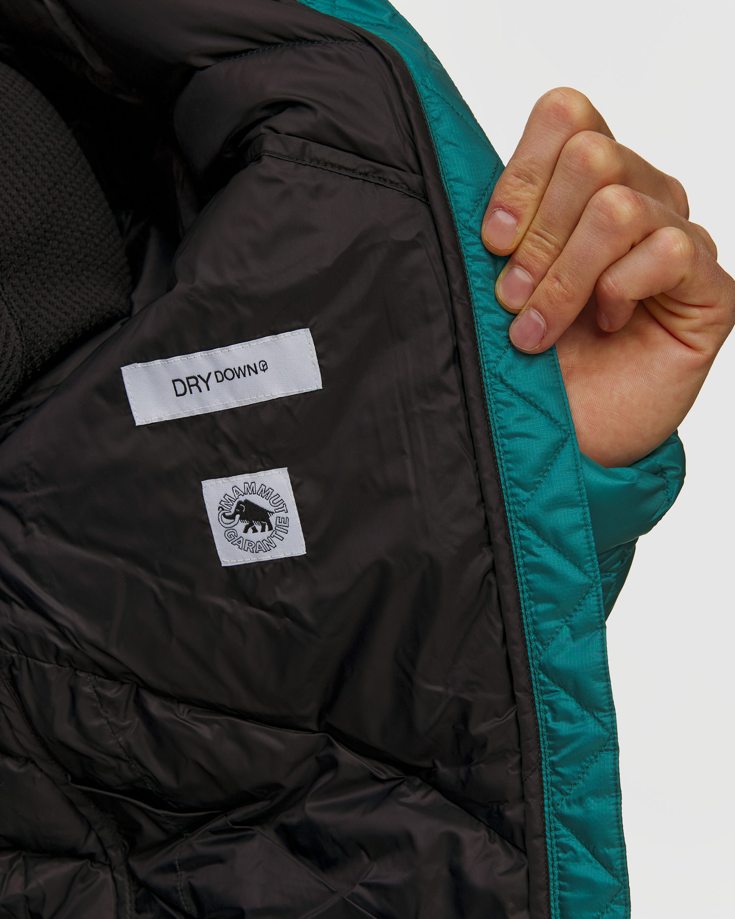 Kurtka puchowa męska Mammut Broad Peak IN Hooded Jacket Men turkusowa