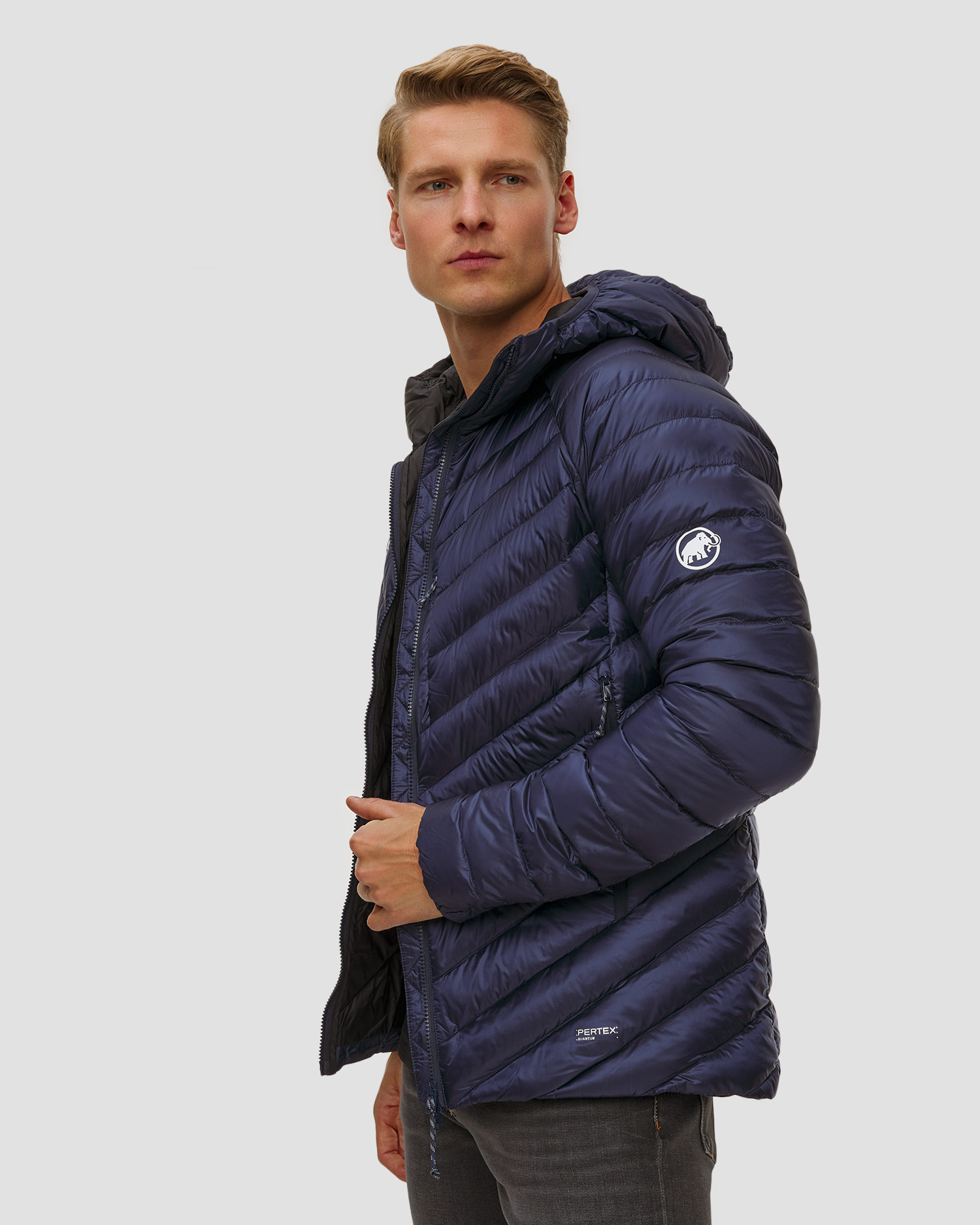 Kurtka puchowa męska Mammut Broad Peak IN Hooded Jacket Men granatowa