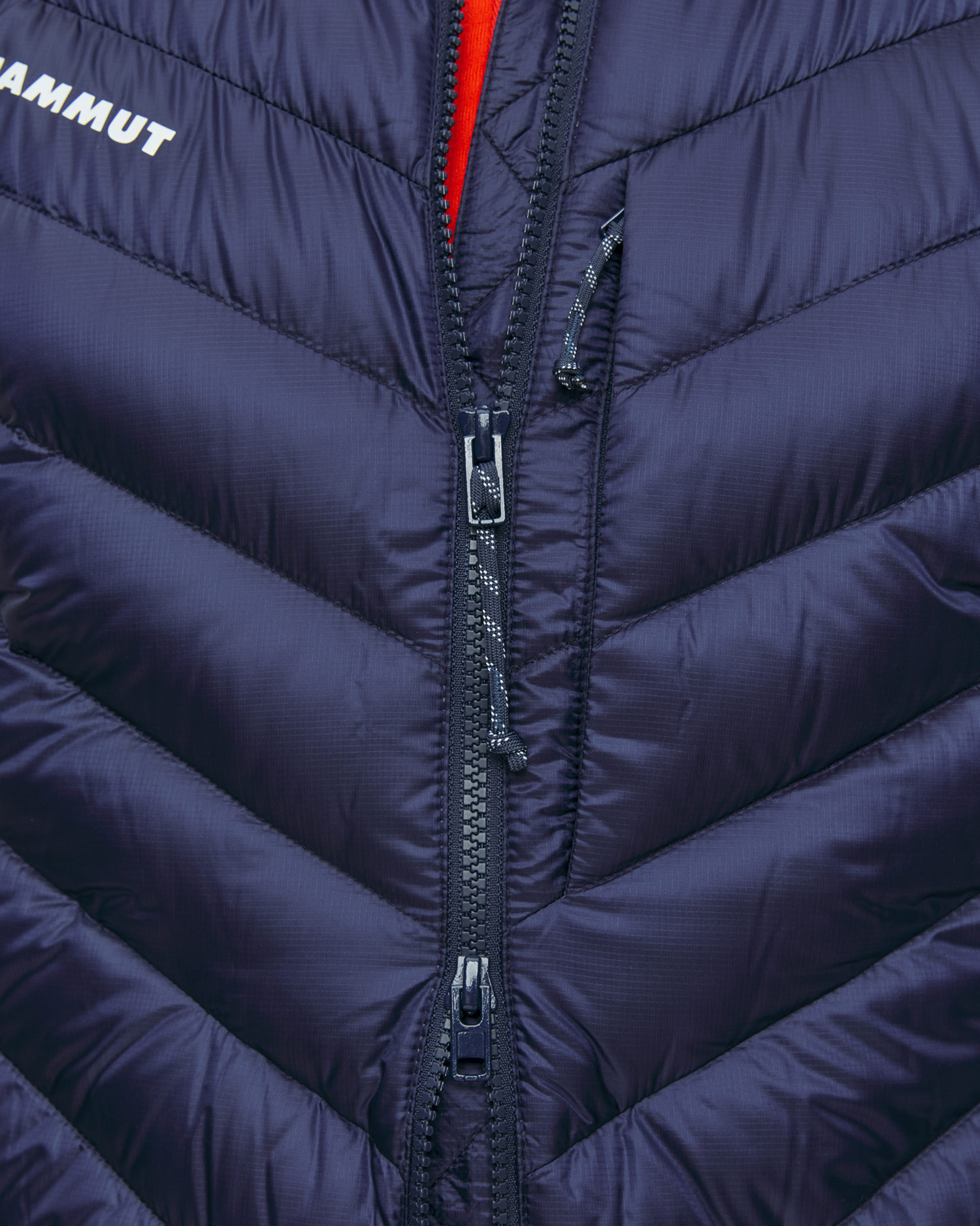 Pánska páperová bunda Mammut Broad Peak IN Hooded Jacket Men tmavomodrá
