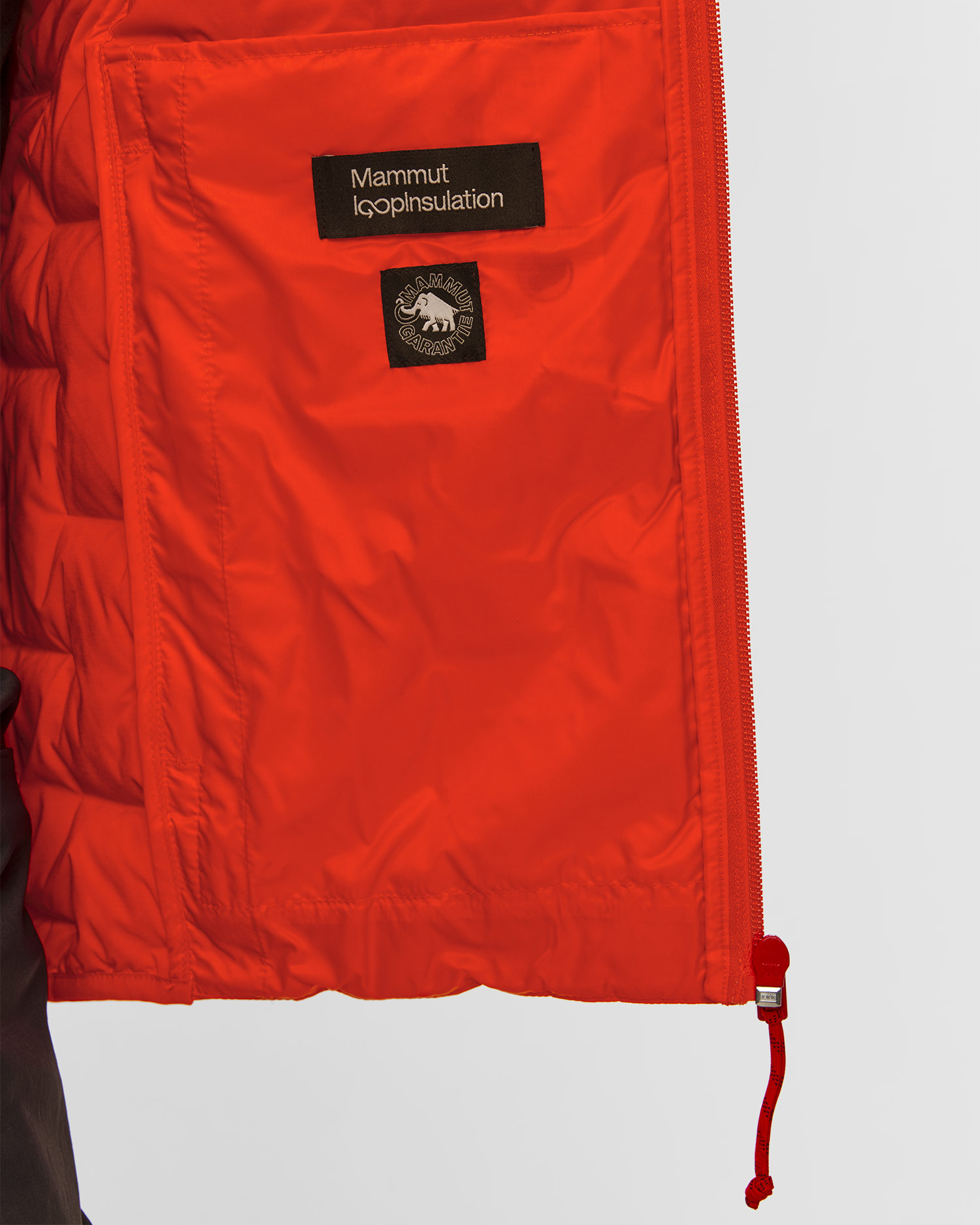 Zateplená červená pánská bunda Mammut Sender IN Hooded Jacket Men