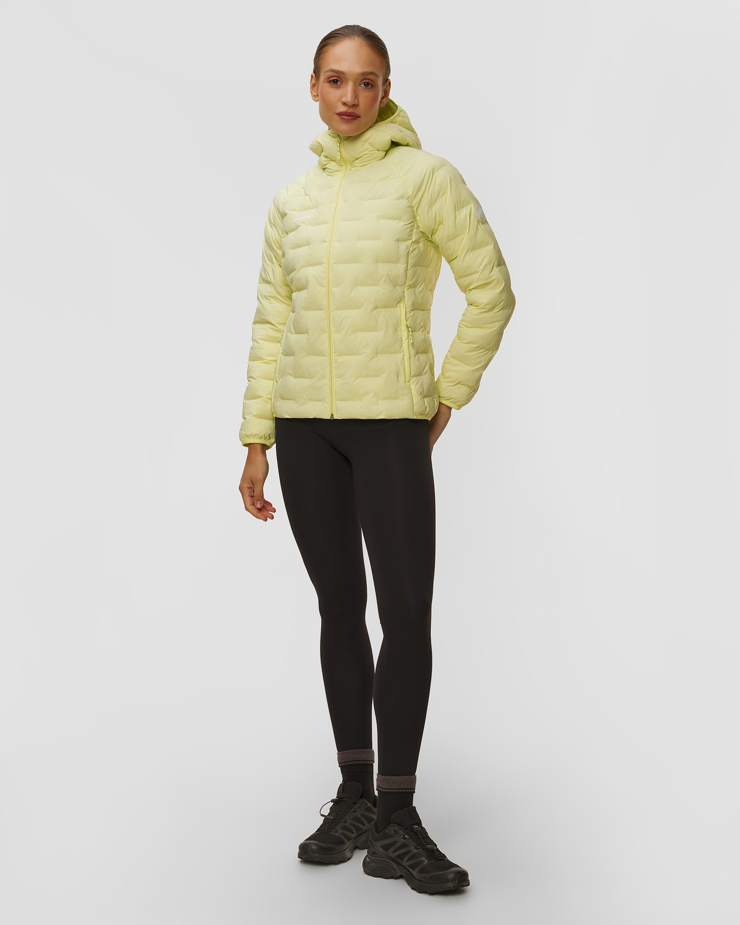 Pánská zateplená bunda Mammut Sender IN Hooded Jacket Women ve žluté barvě