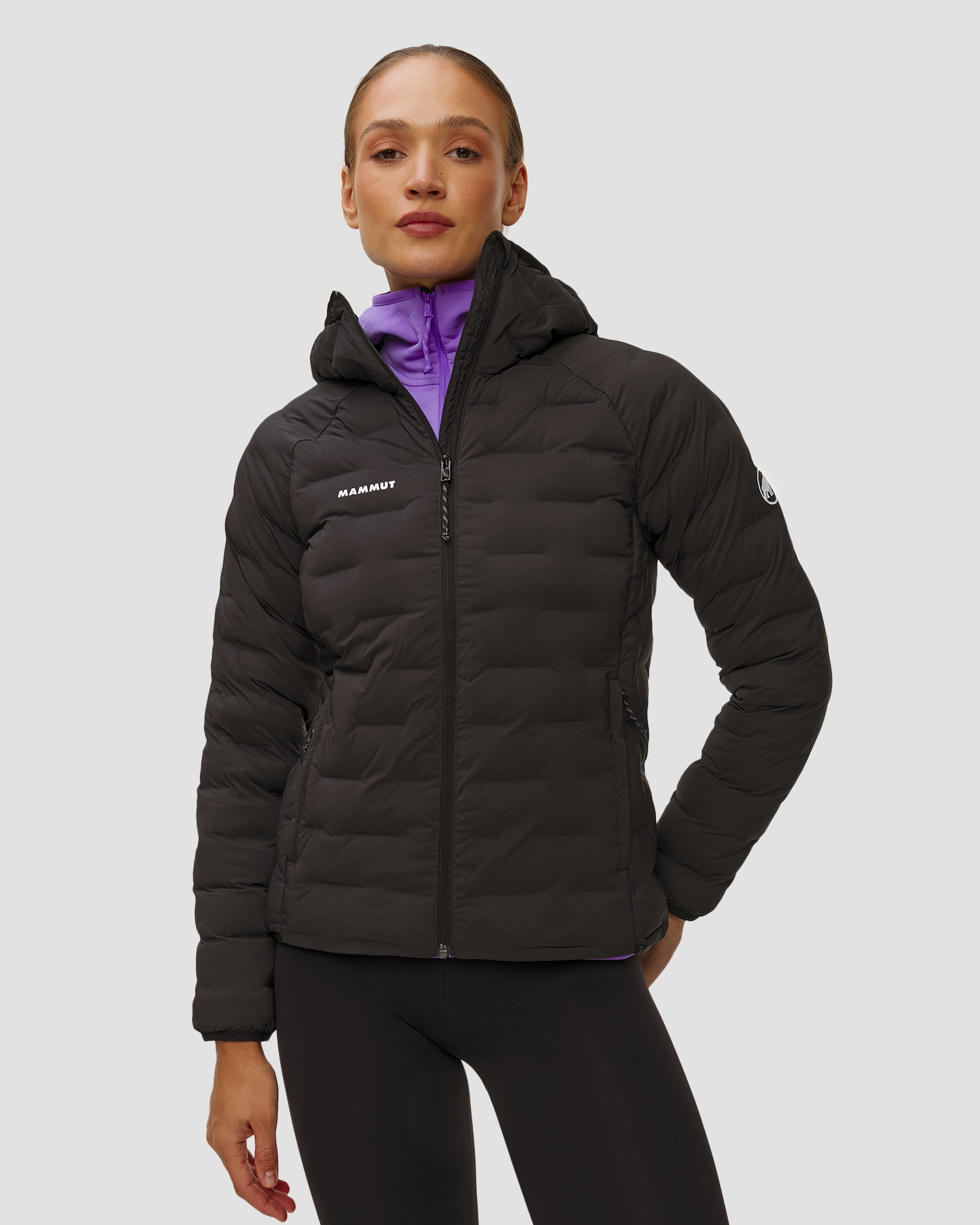 Pánská zateplená bunda Mammut Sender IN Hooded Jacket Women v černé barvě
