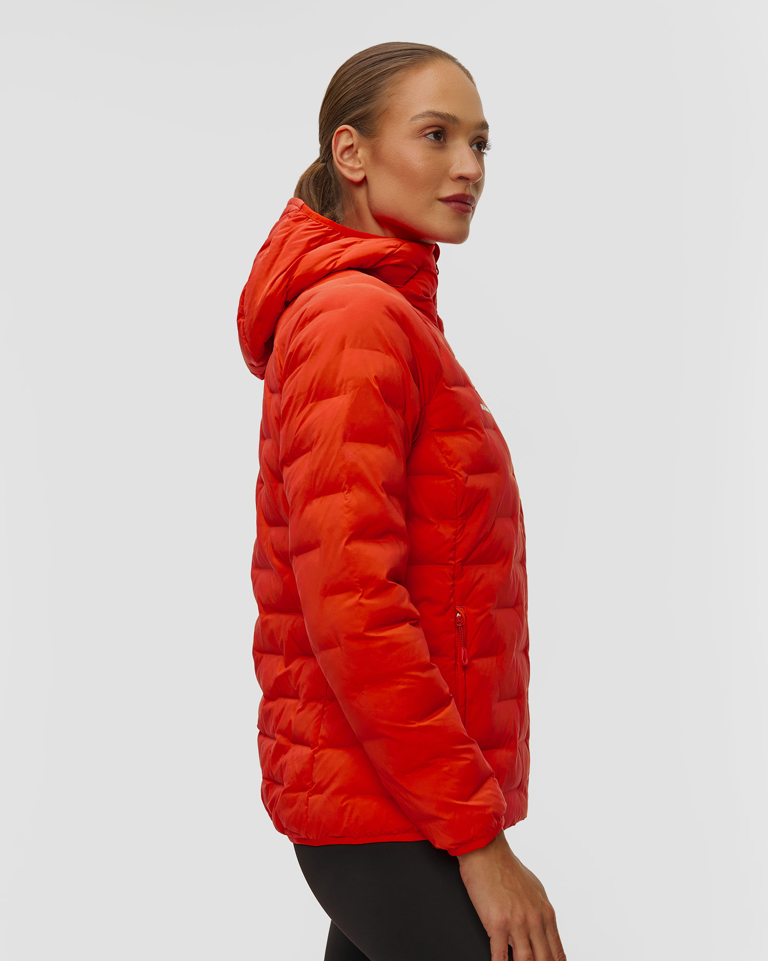 Pánská zateplená bunda Mammut Sender IN Hooded Jacket Women v červené barvě