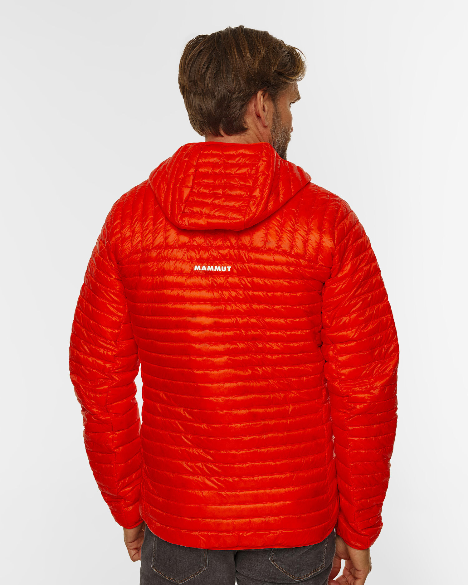 Doudoune rouge pour hommes Mammut Broad Peak Light IN Hooded Jacket Men