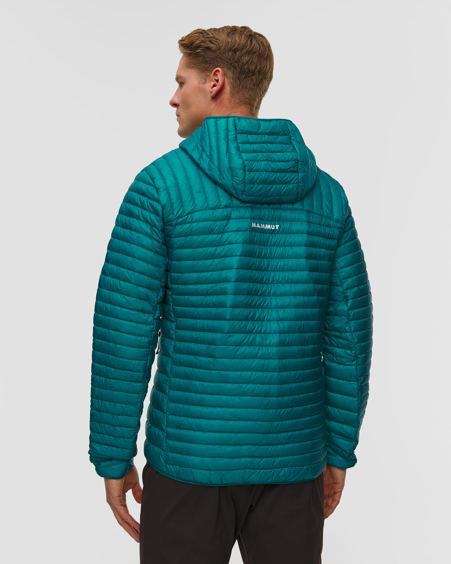Doudoune bleue pour hommes Mammut Broad Peak Light IN Hooded Jacket Men