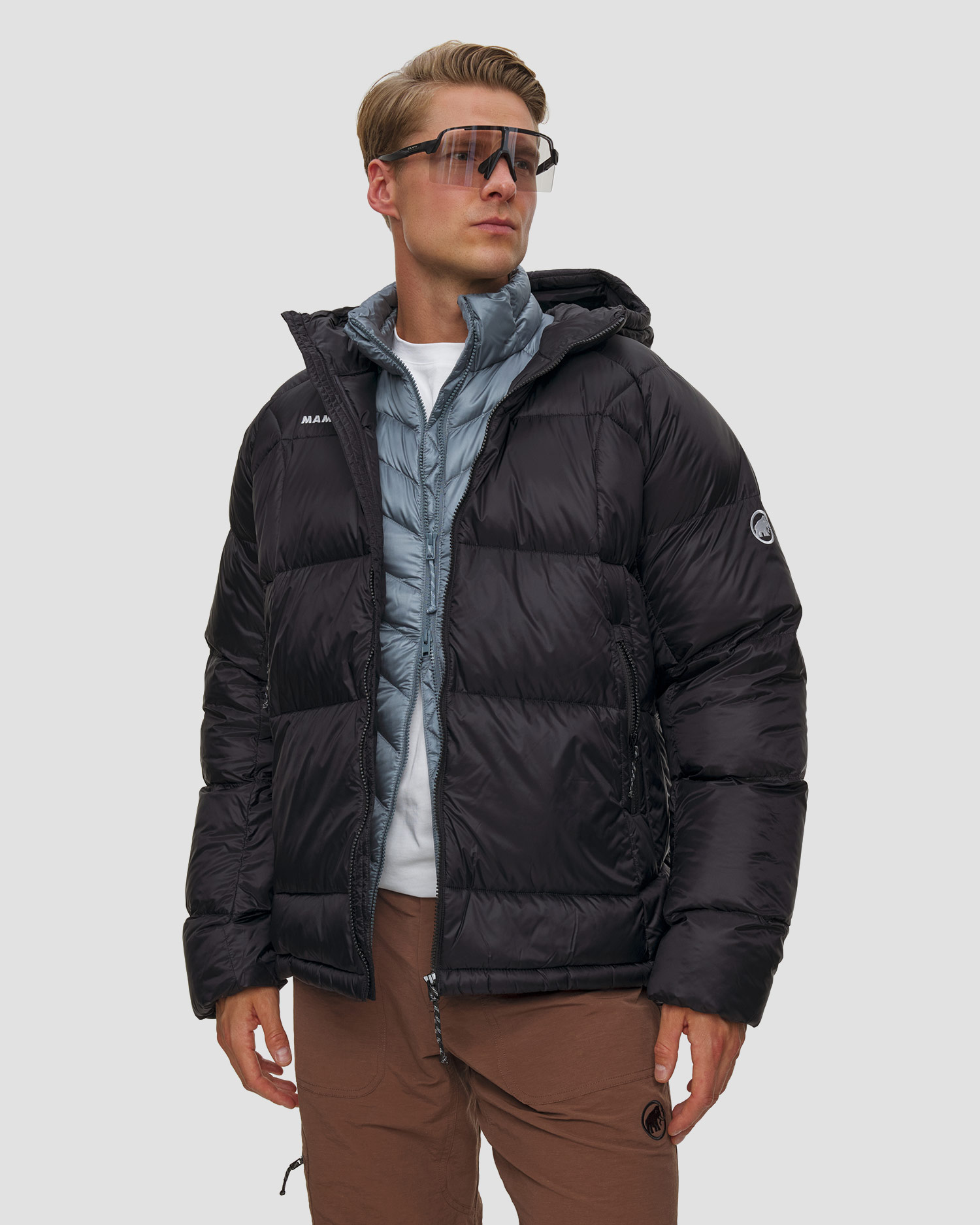 Pánska páperová bunda Mammut Glacier Glow IN Hooded Jacket Men čierna