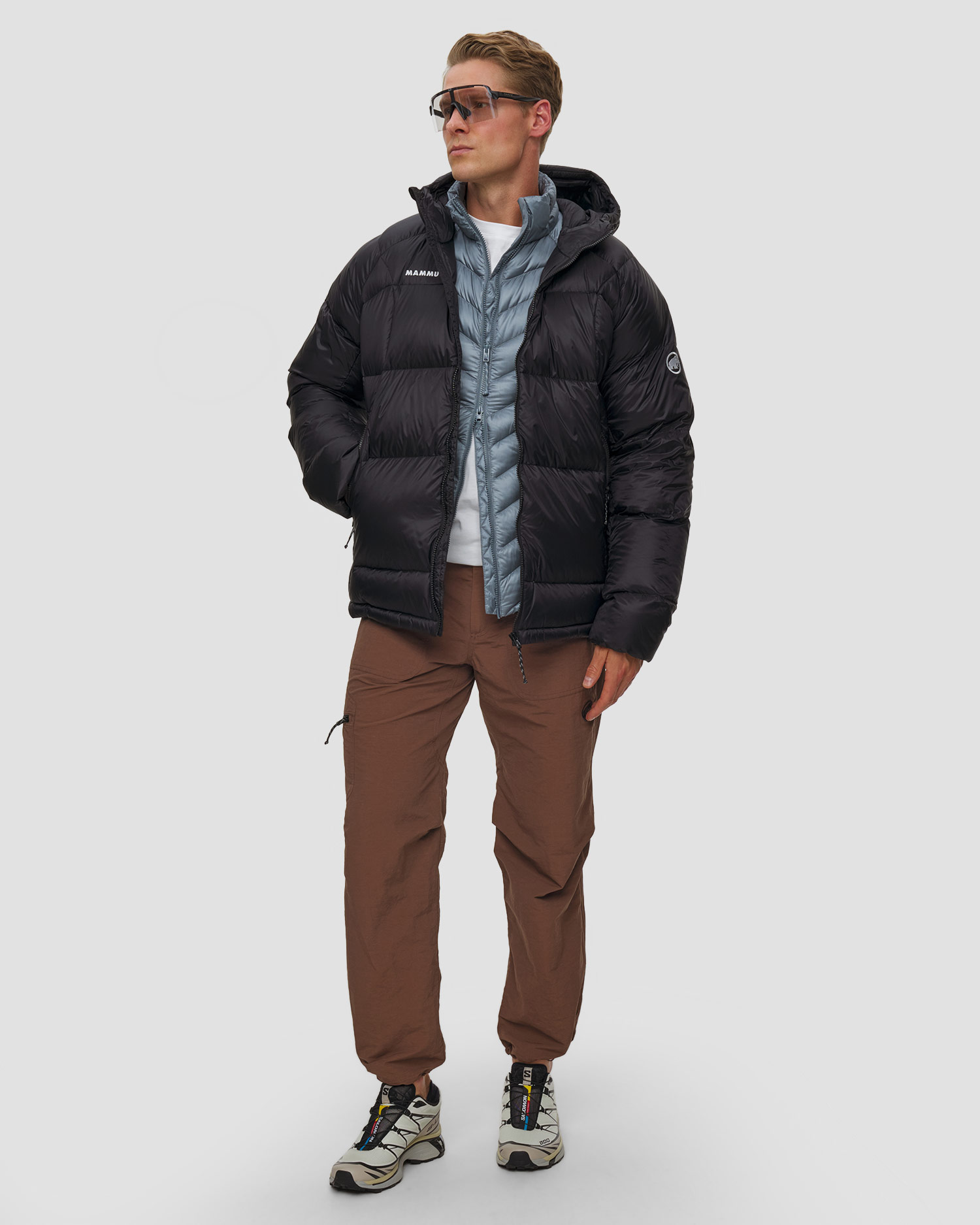 Pánska páperová bunda Mammut Glacier Glow IN Hooded Jacket Men čierna